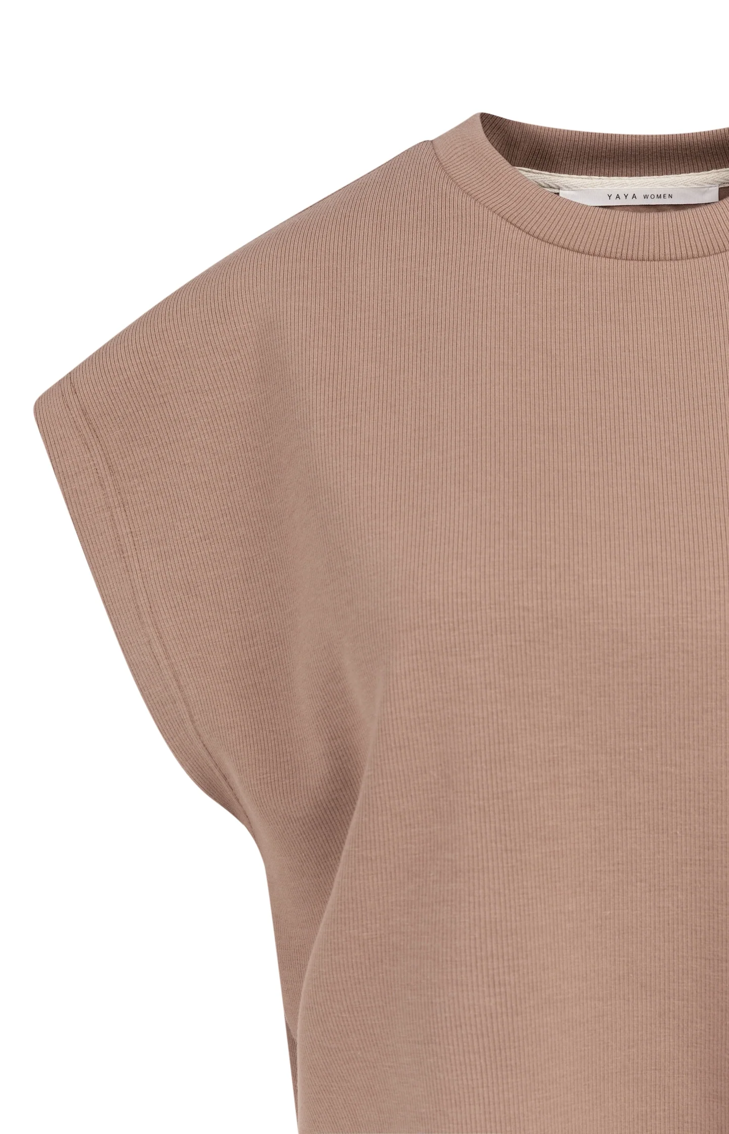 Sleeveless boxy sweatshirt with ribbed details - Image 9