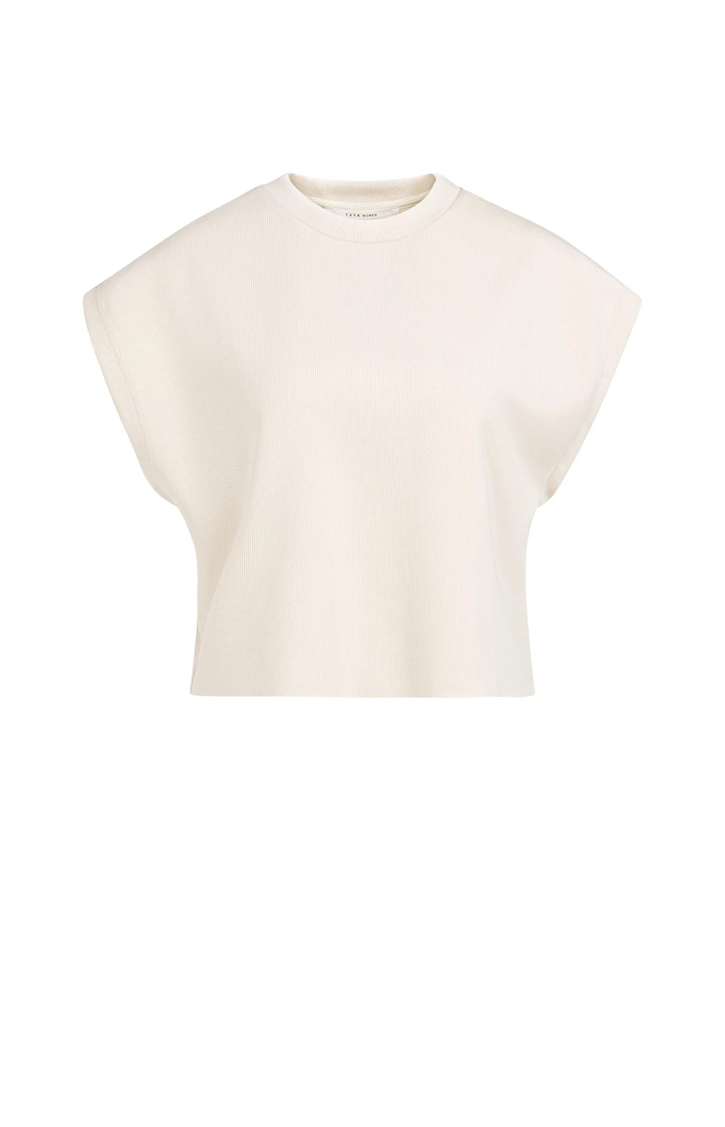 Sleeveless boxy sweatshirt with ribbed details - Image 2