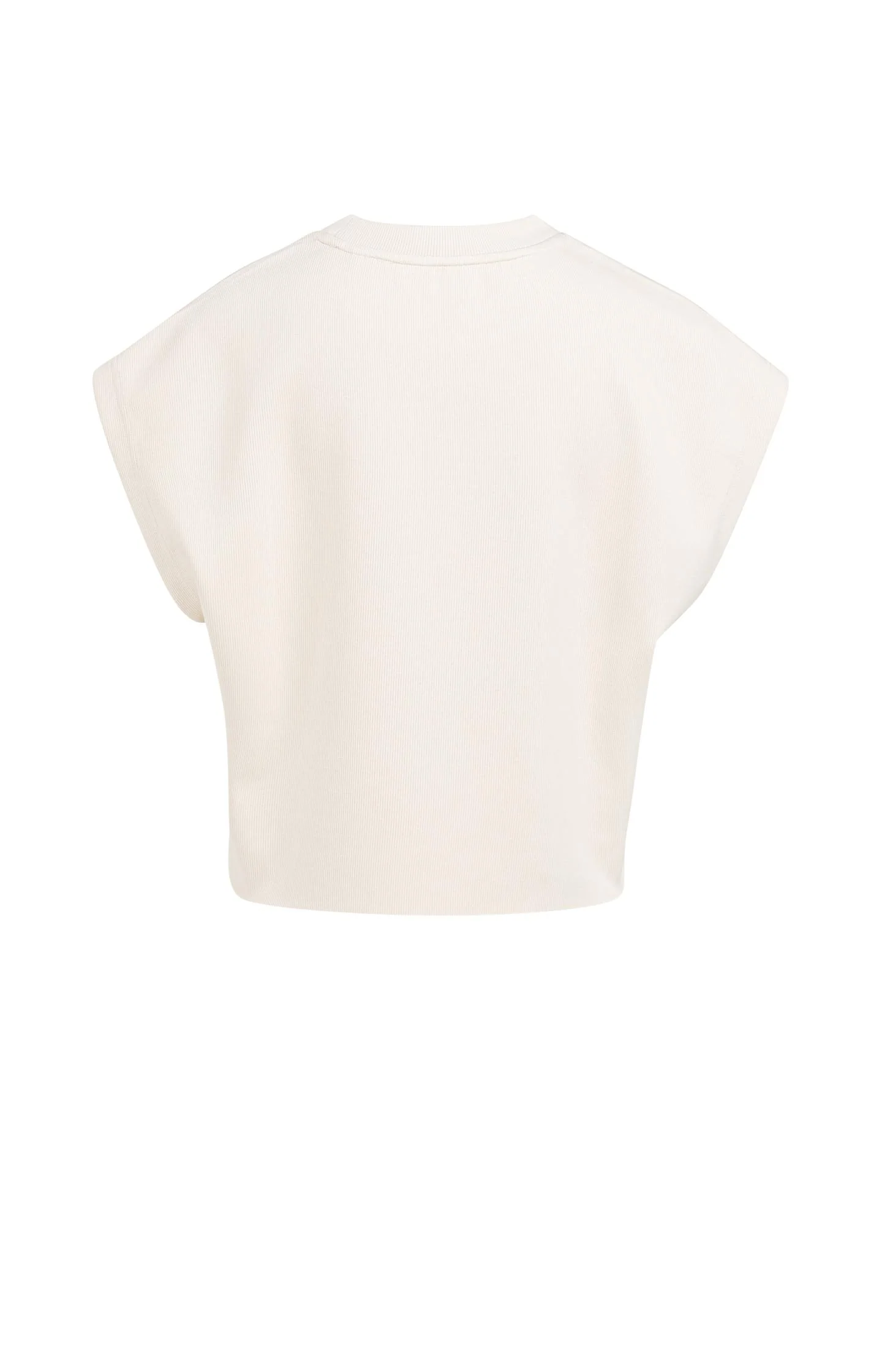 Sleeveless boxy sweatshirt with ribbed details - Image 8