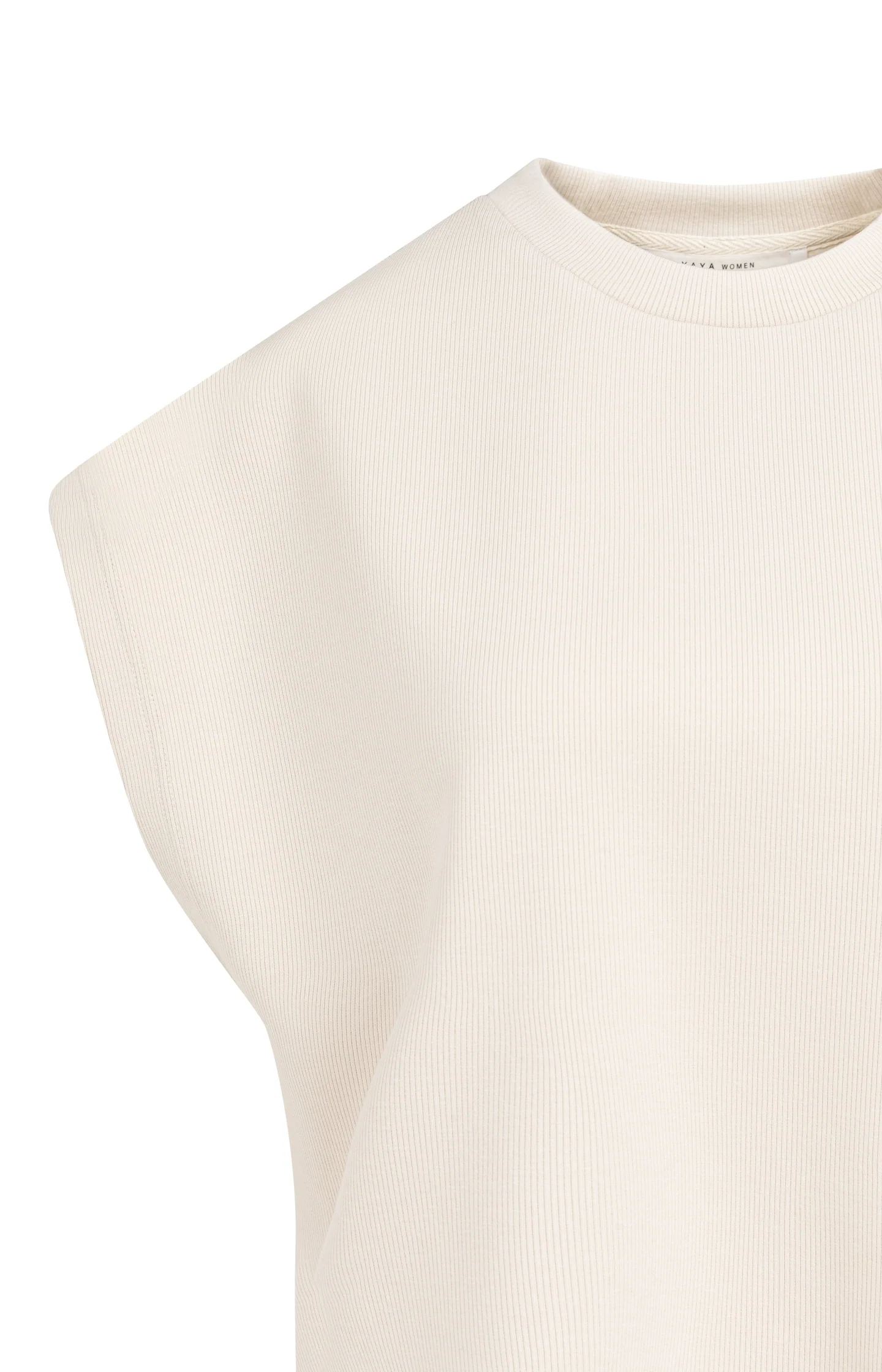 Sleeveless boxy sweatshirt with ribbed details - Image 9
