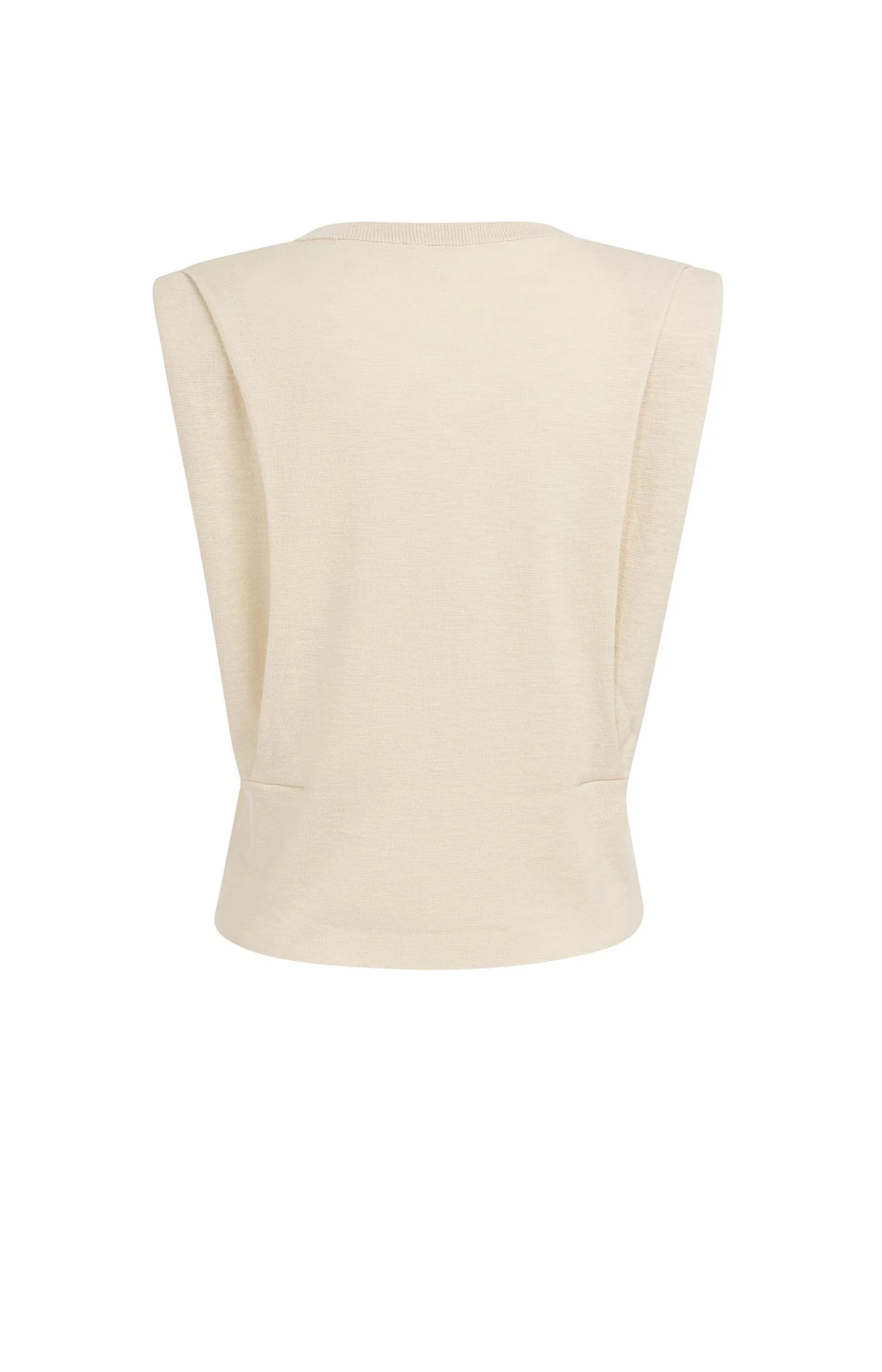 Sleeveless cardigan with shoulder detail and buttons - Image 3