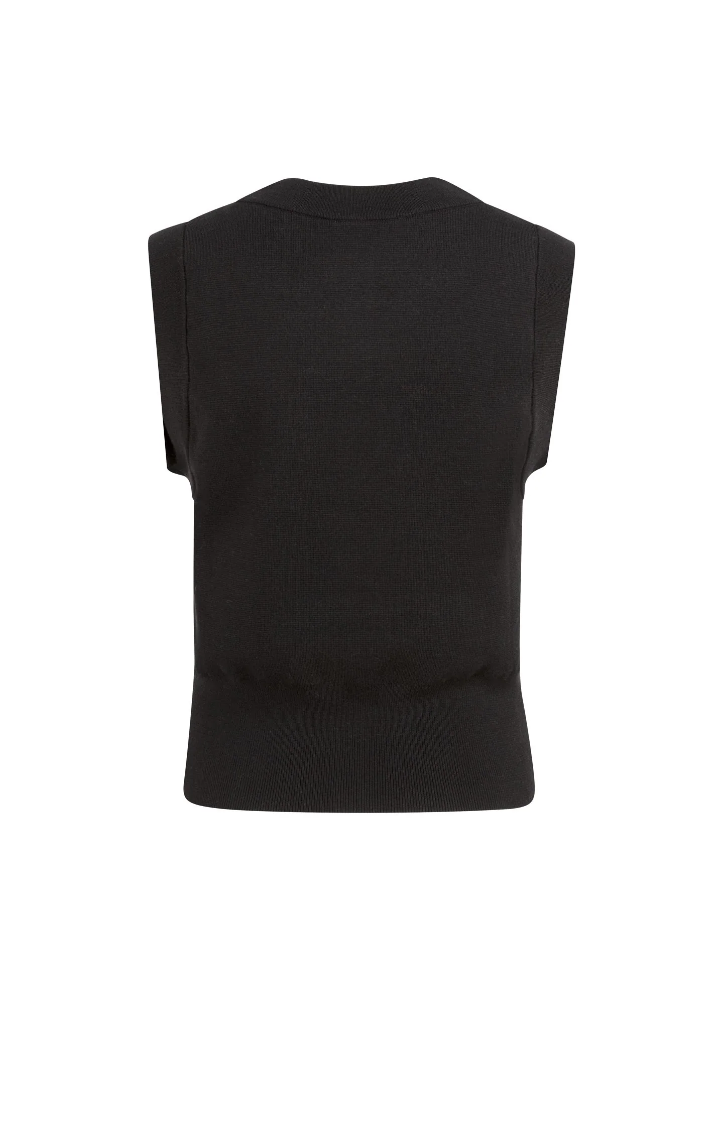 Sleeveless fine knitted cardigan with button closure - Image 8