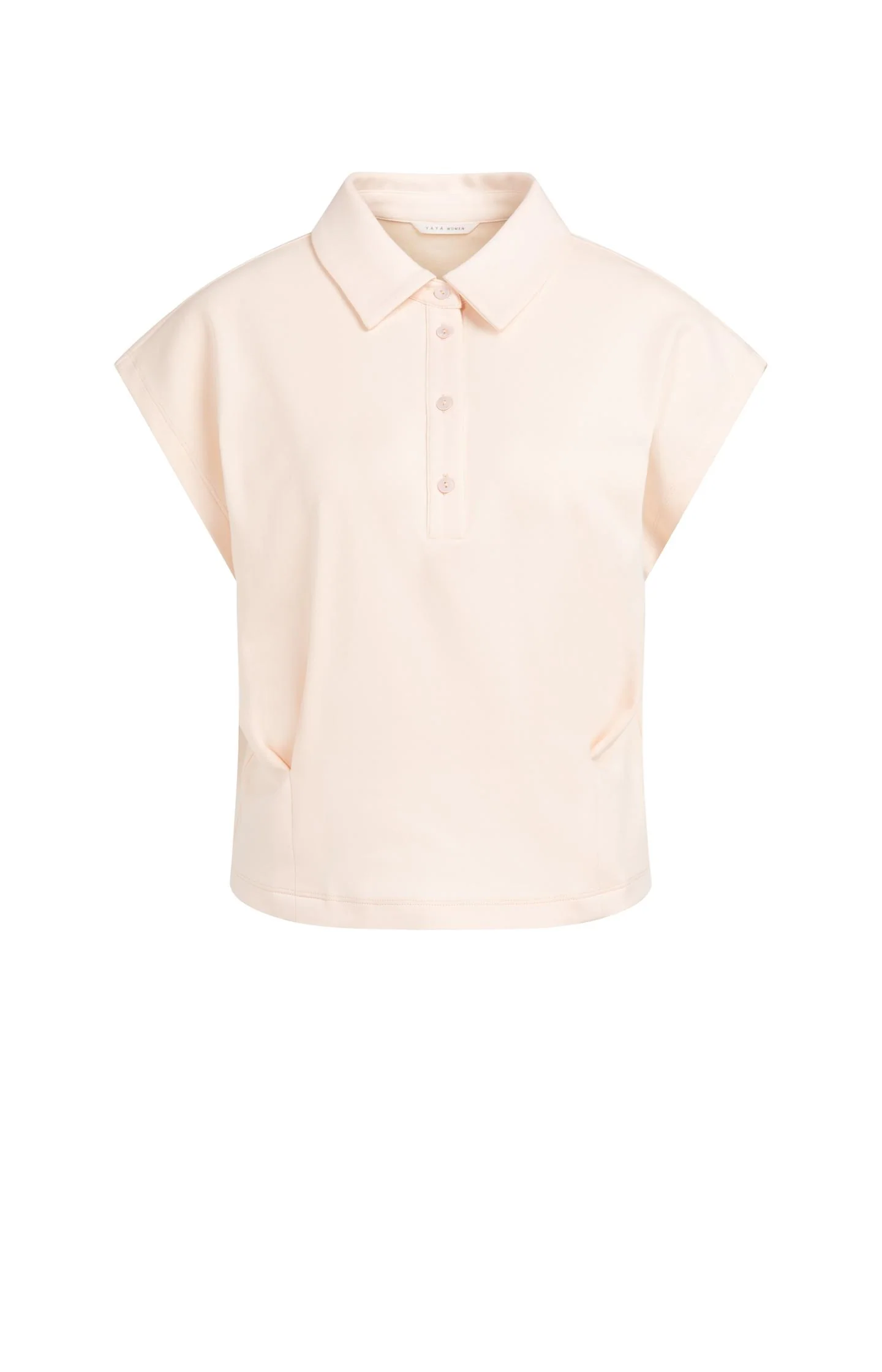 Sleeveless jersey blouse with tailored seams - Image 2
