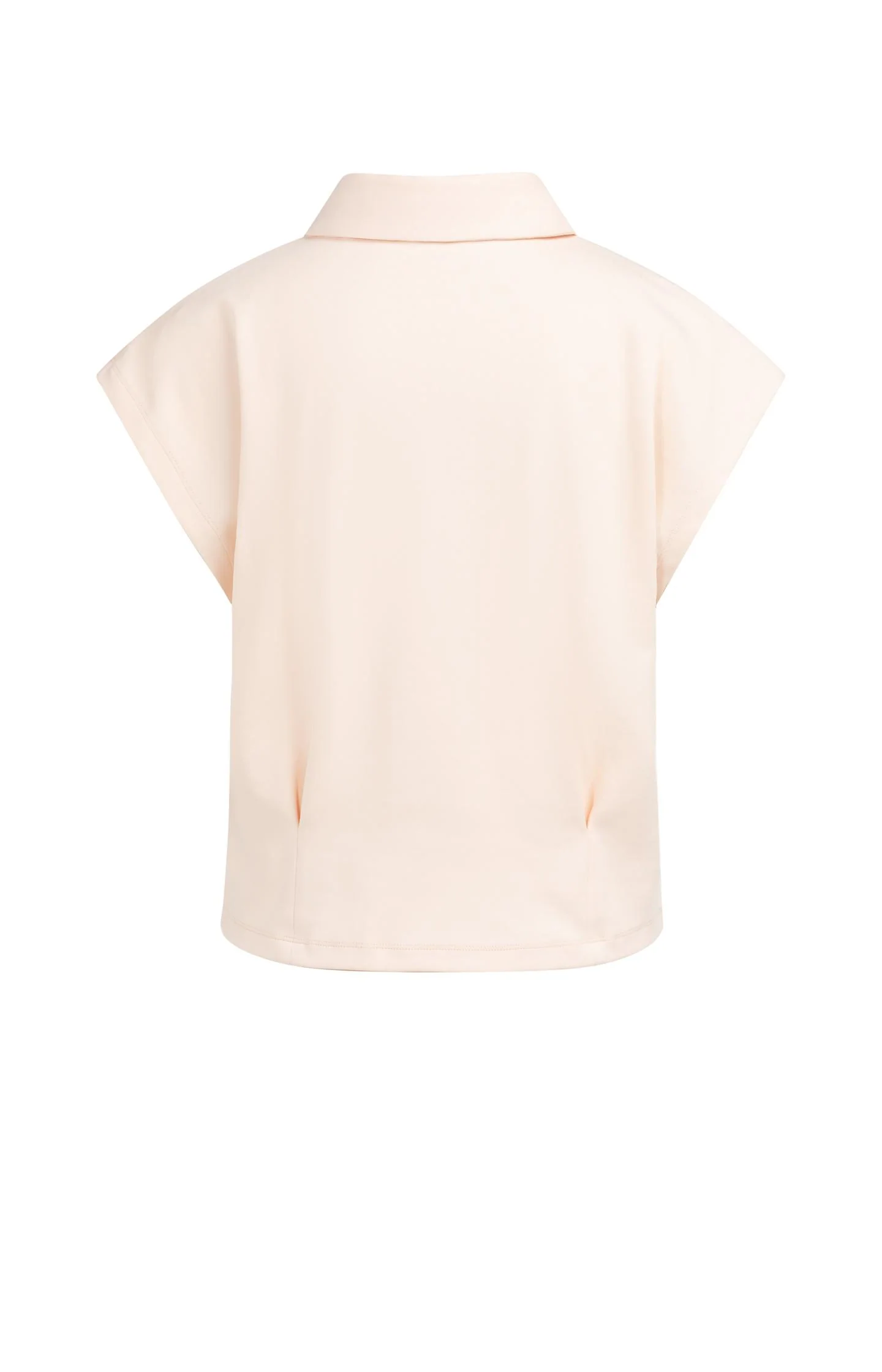 Sleeveless jersey blouse with tailored seams - Image 6