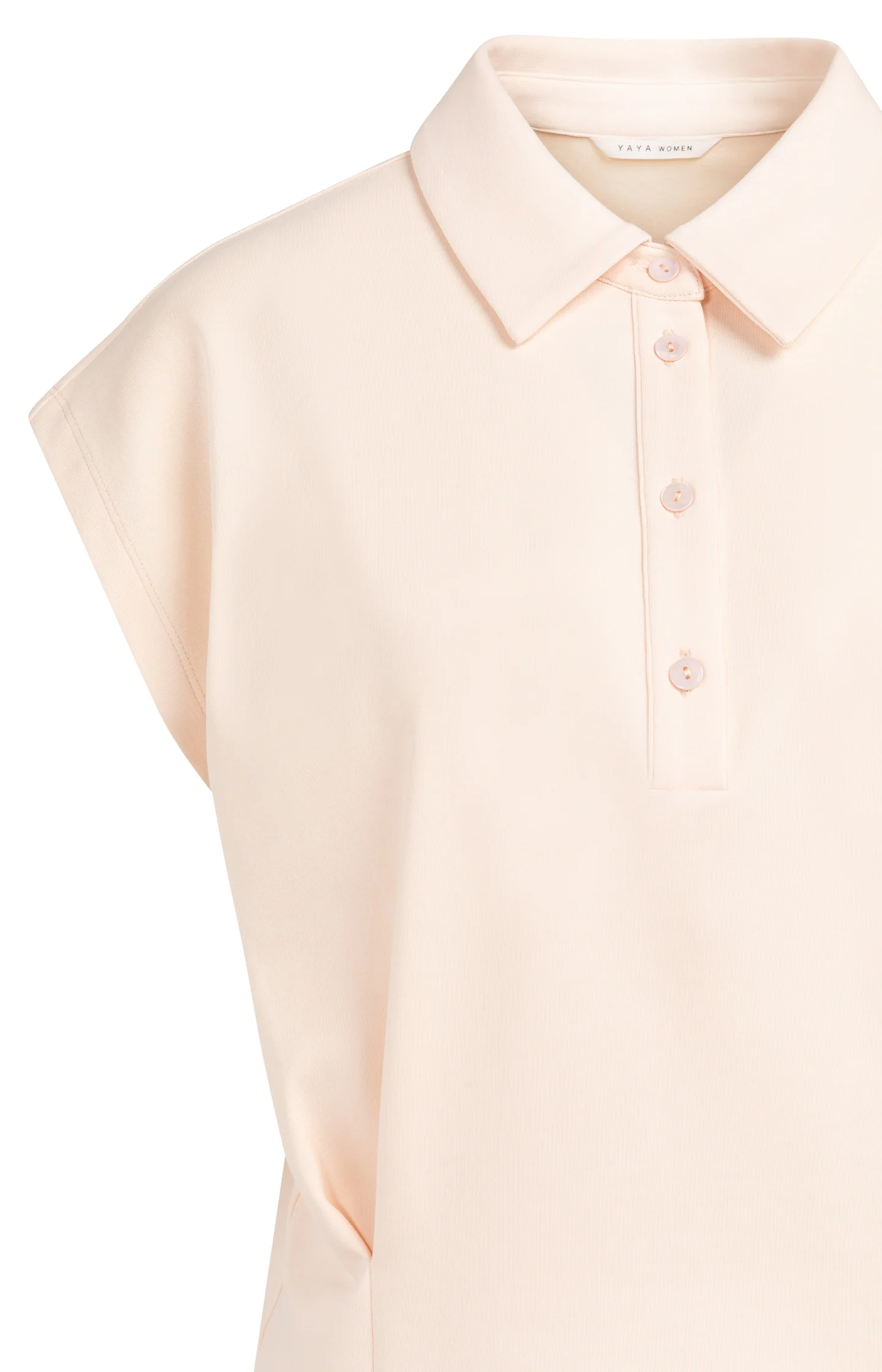 Sleeveless jersey blouse with tailored seams - Image 7