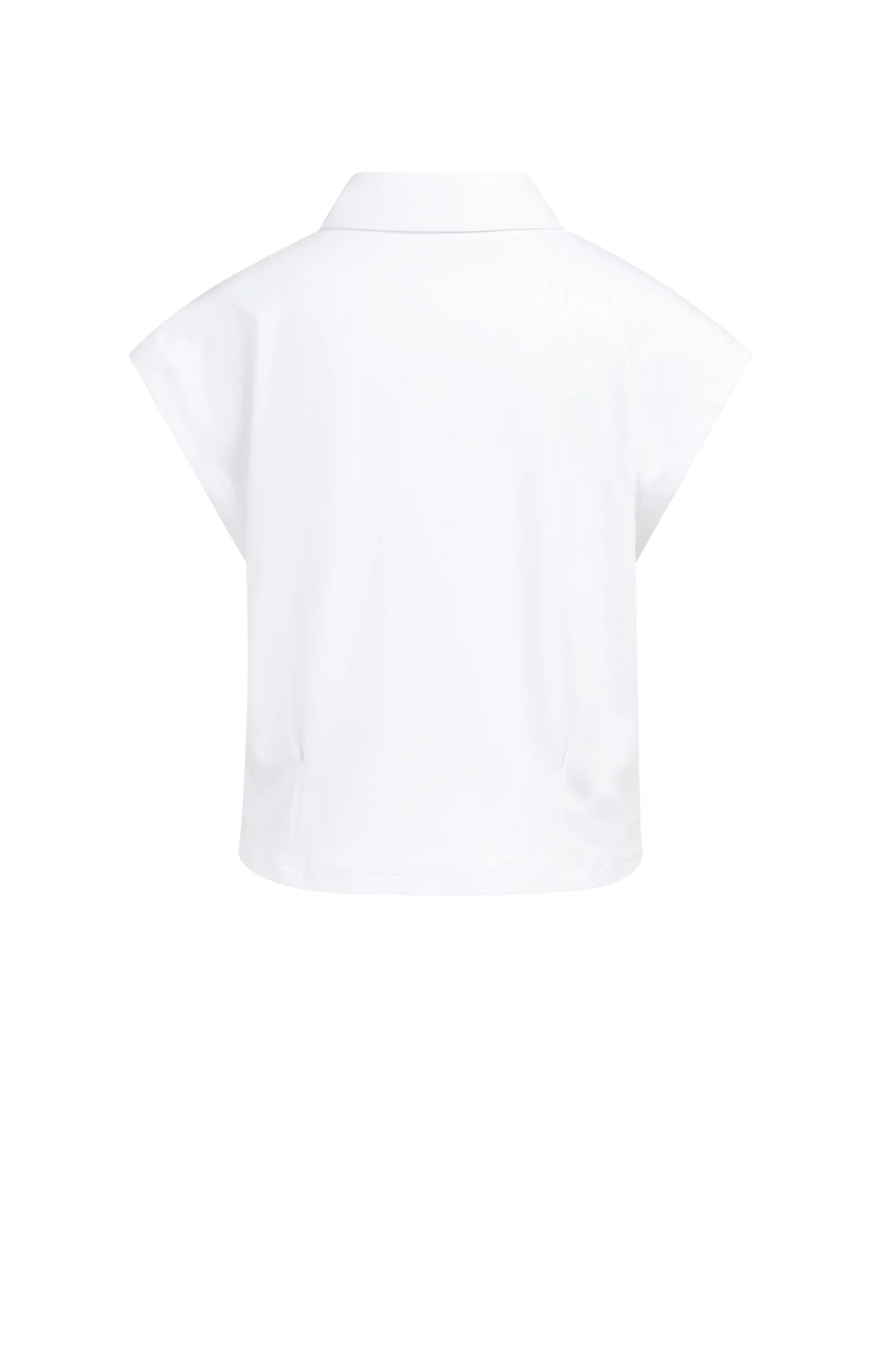 Sleeveless jersey blouse with tailored seams - Image 6