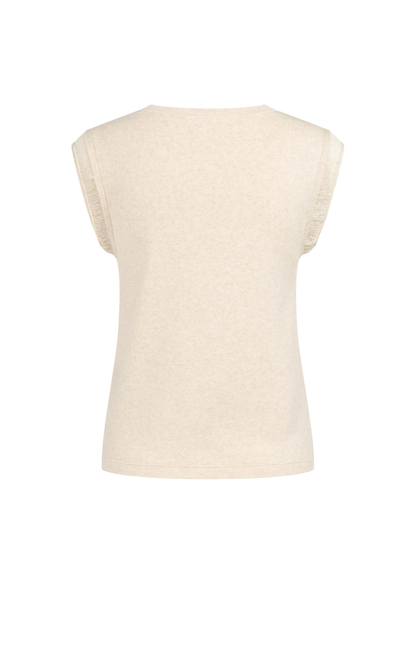 Sleeveless knitted top with playful sleeve edge - Image 8