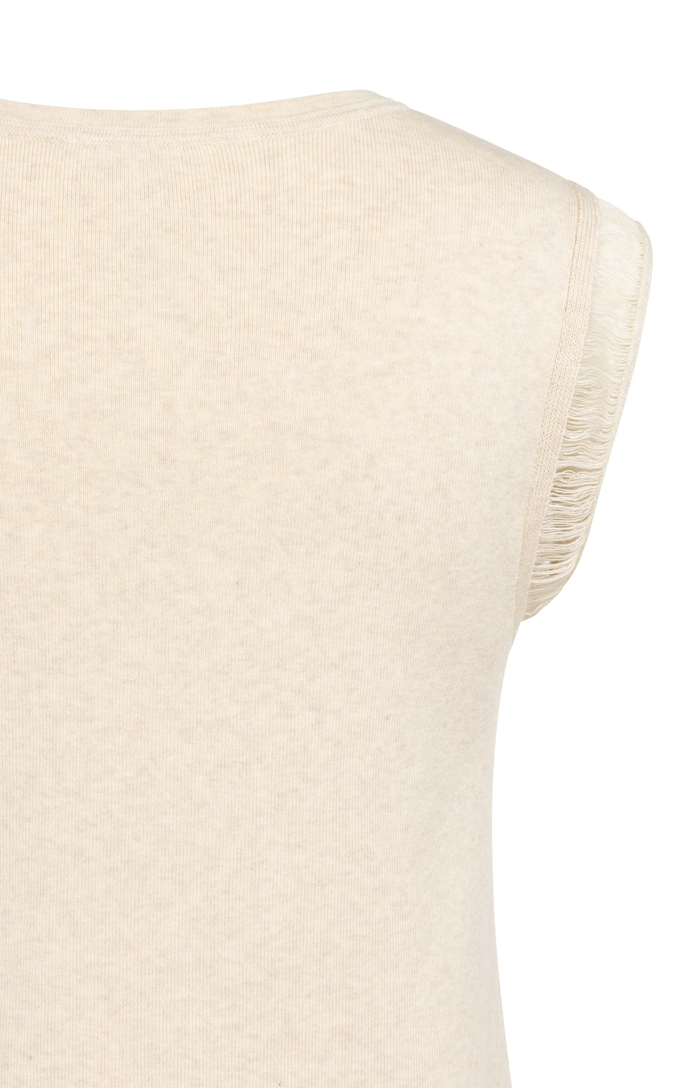 Sleeveless knitted top with playful sleeve edge - Image 9