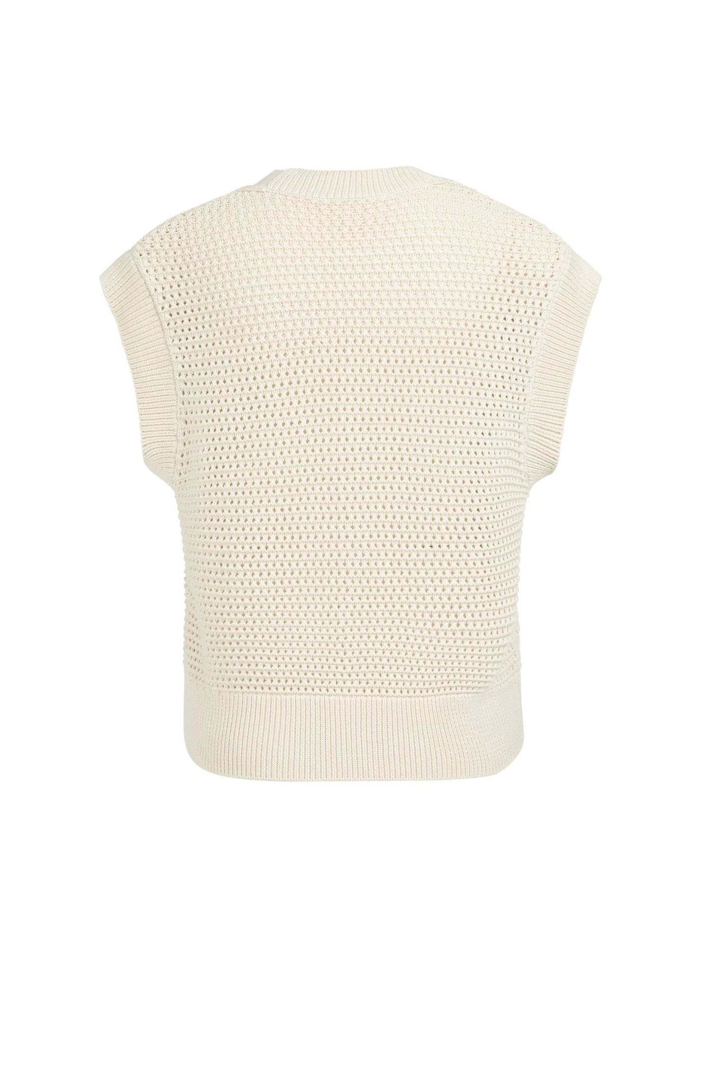 Sleeveless mesh knit cardigan with zipper closure - Image 10