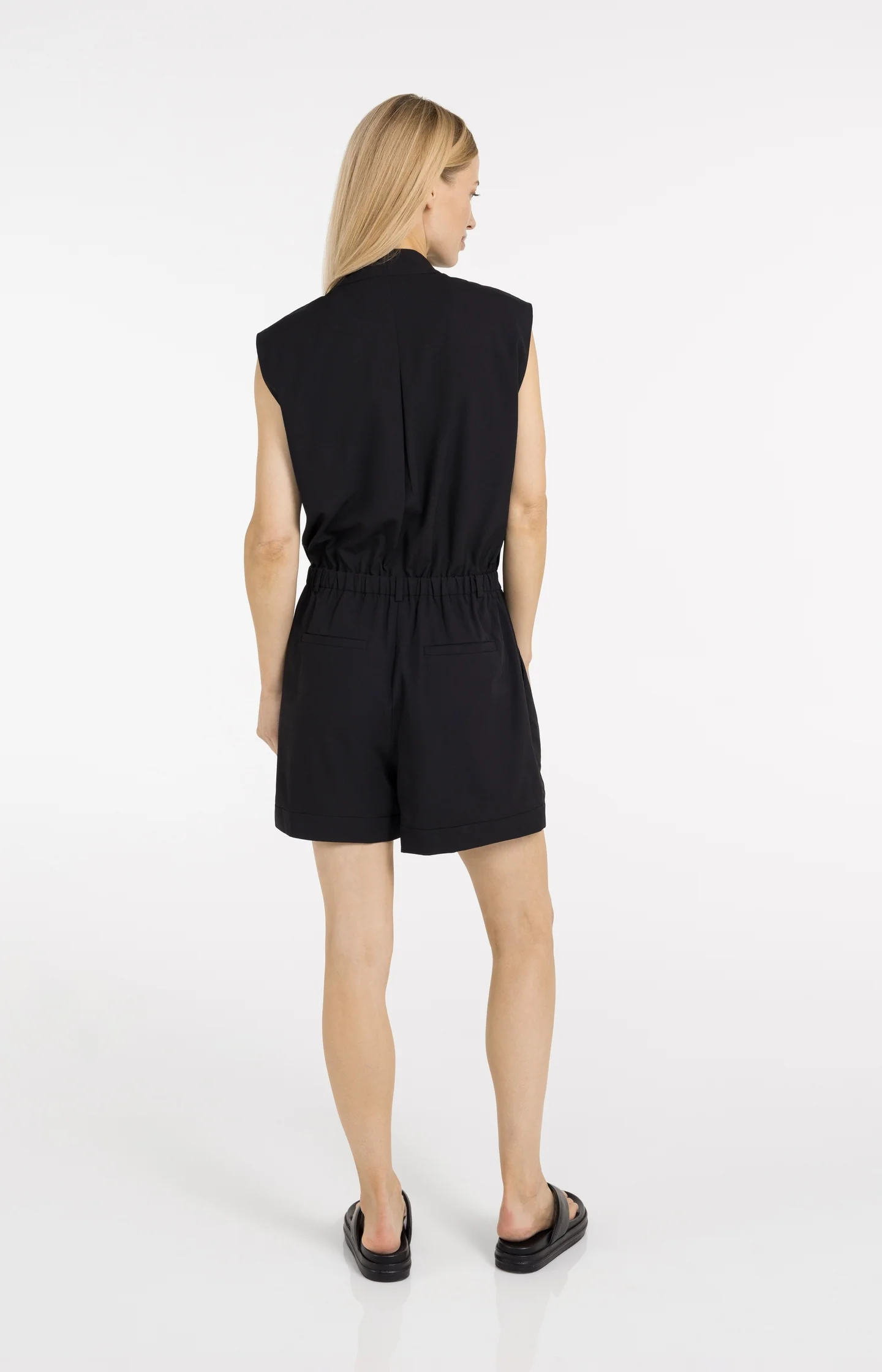 Sleeveless playsuit with wrap effect - Image 5