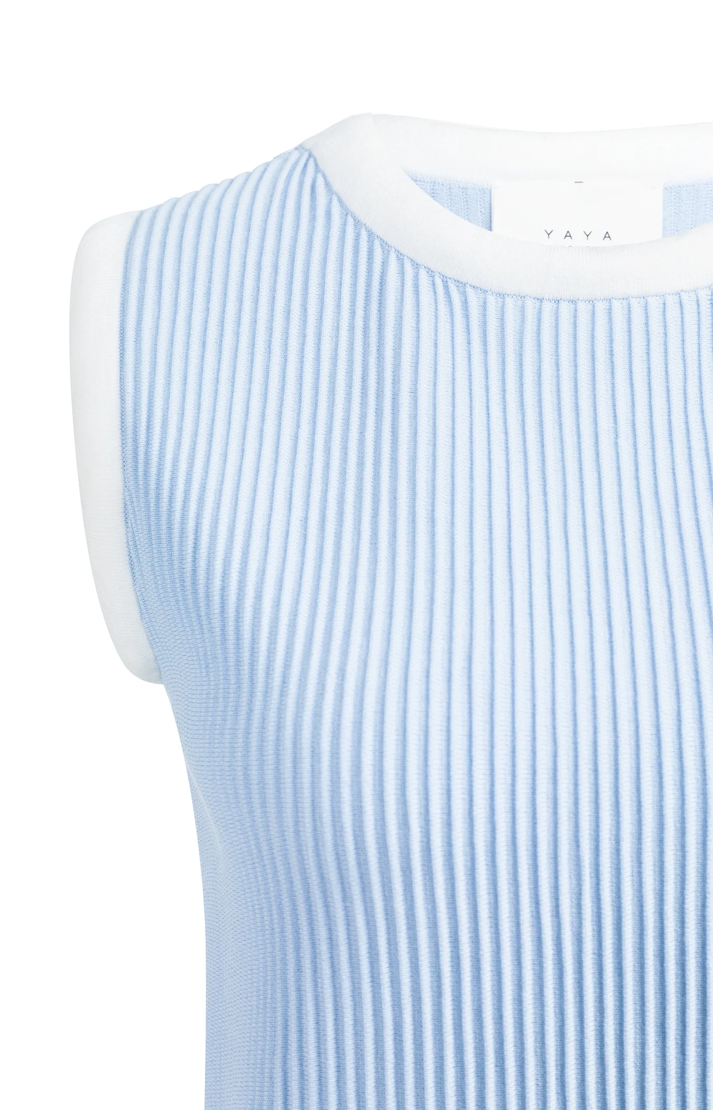 Sleeveless ribbed sweater with crew neckline - Image 6