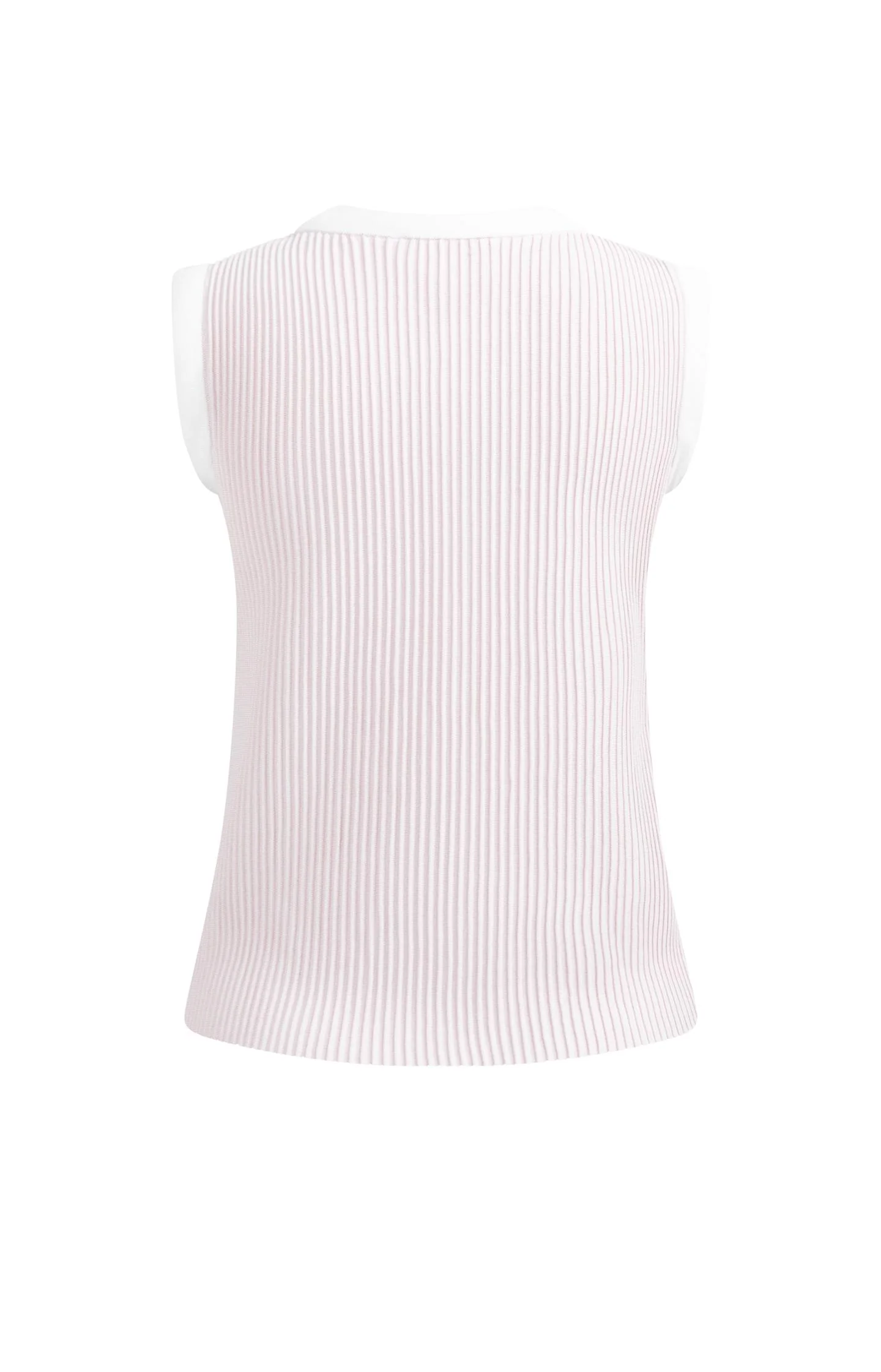 Sleeveless ribbed sweater with crew neckline - Image 6
