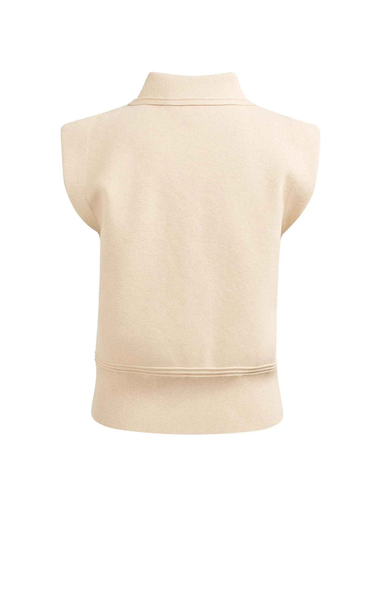 Sleeveless sweater with collar and buttons - Image 6