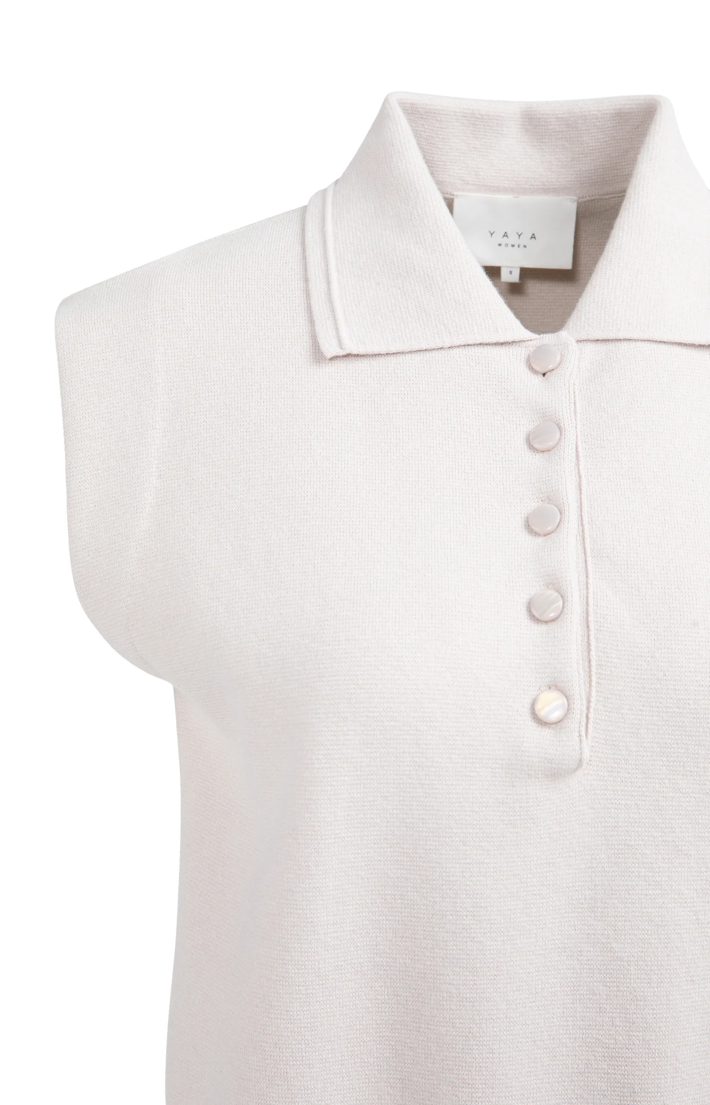 Sleeveless sweater with collar and buttons - Image 8