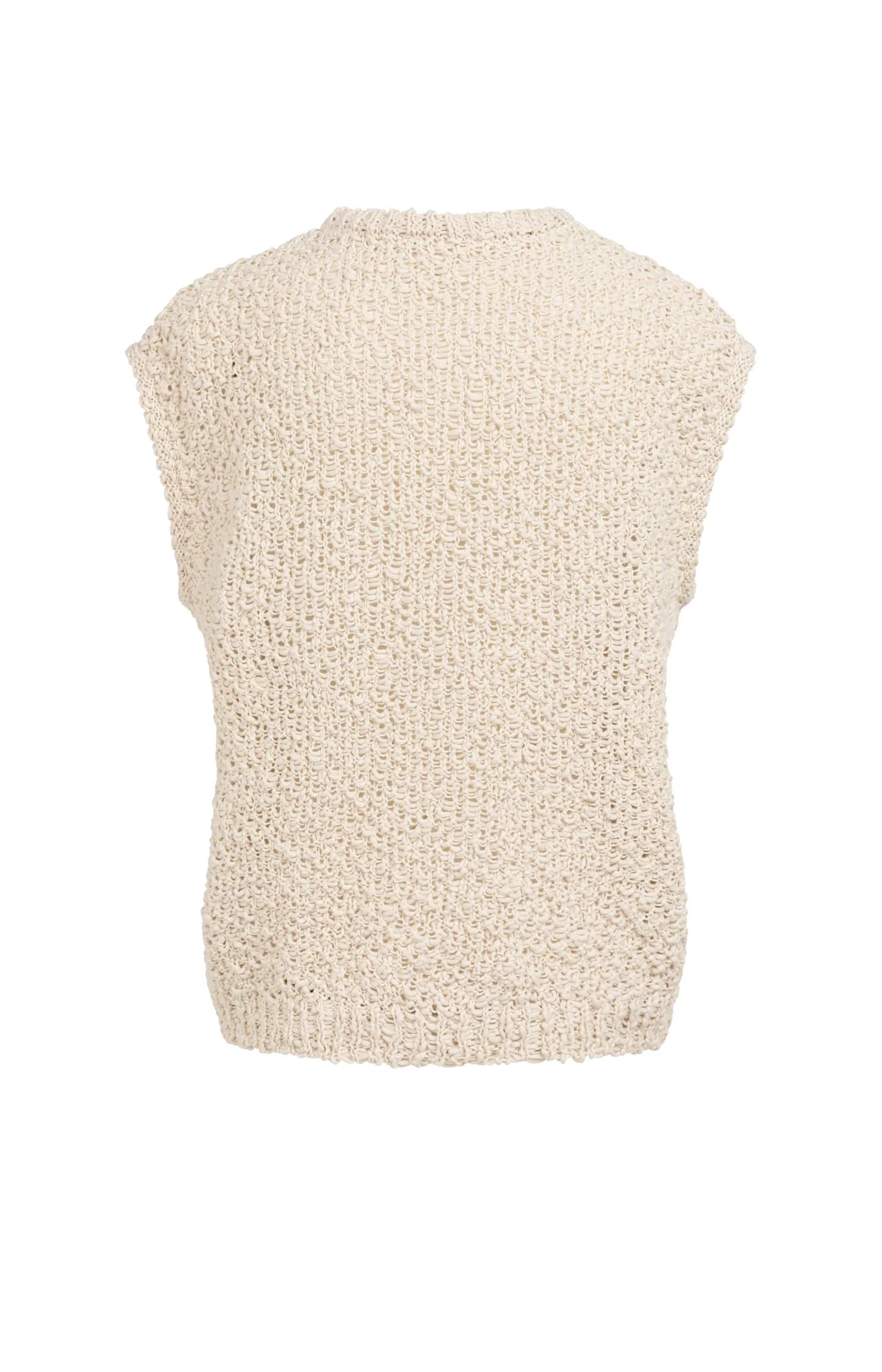 Sleeveless sweater with open-knit texture - Image 9