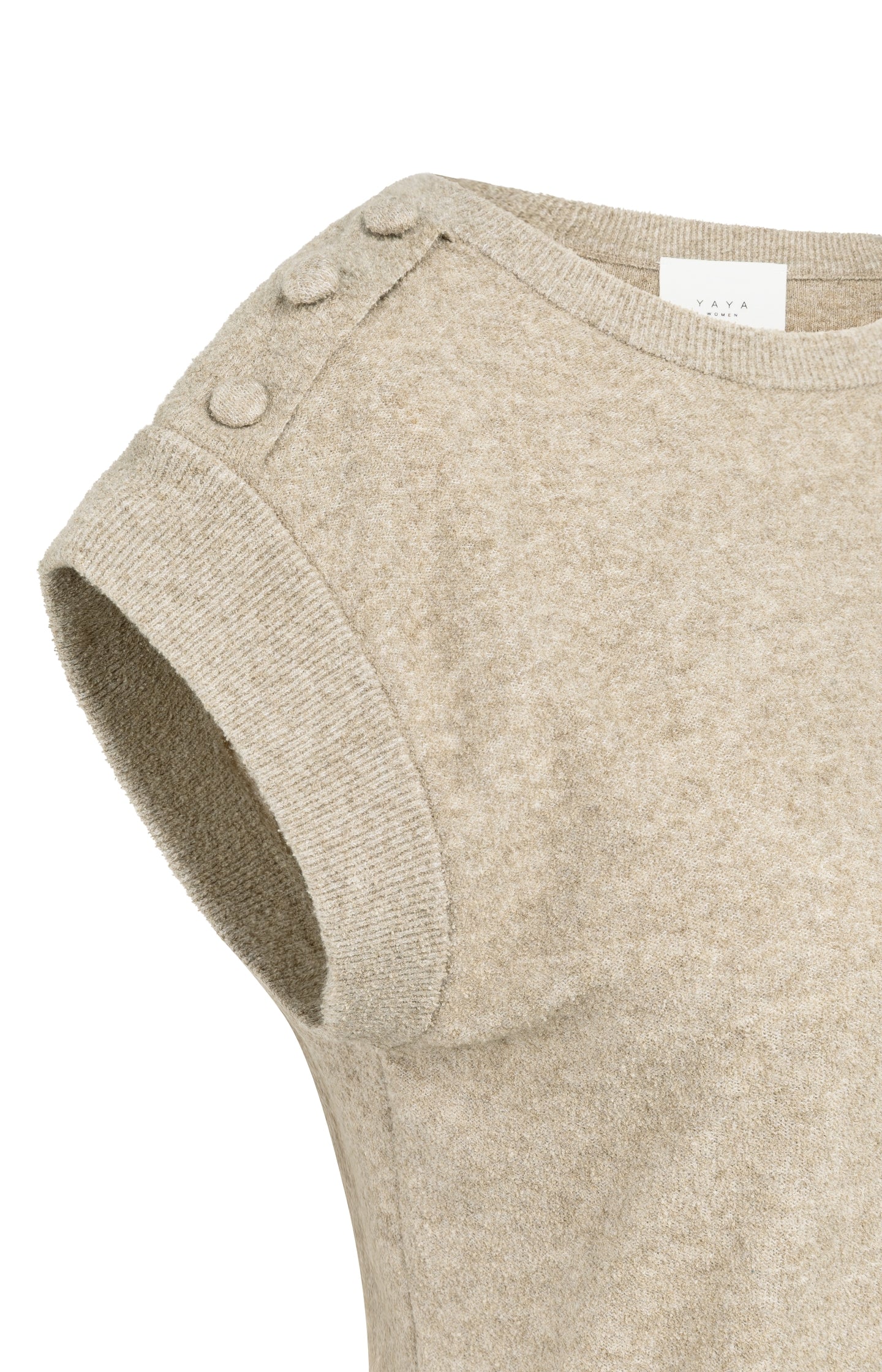 Sleeveless sweater with shoulder button details - Image 10