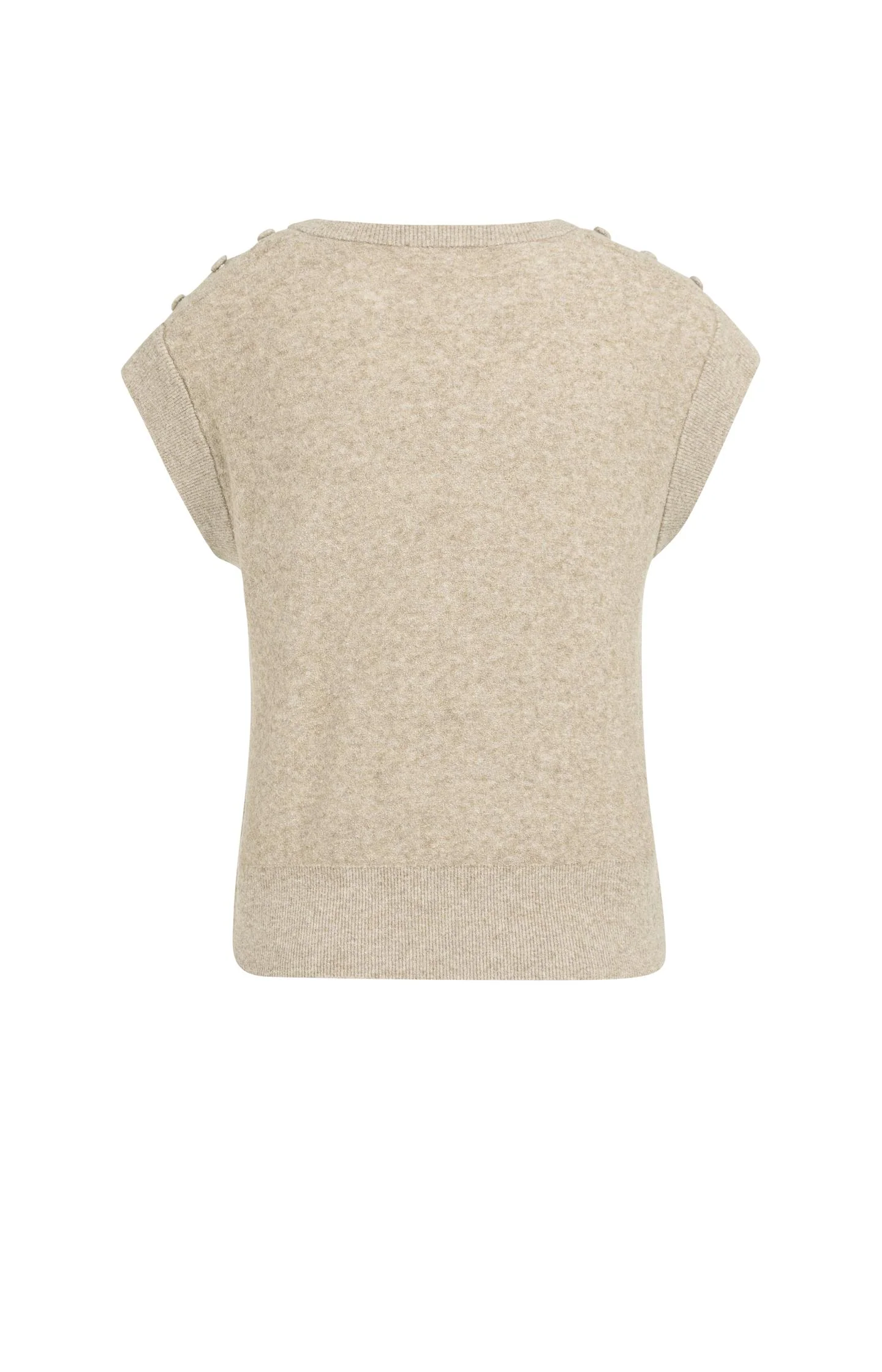 Sleeveless sweater with shoulder button details - Image 9