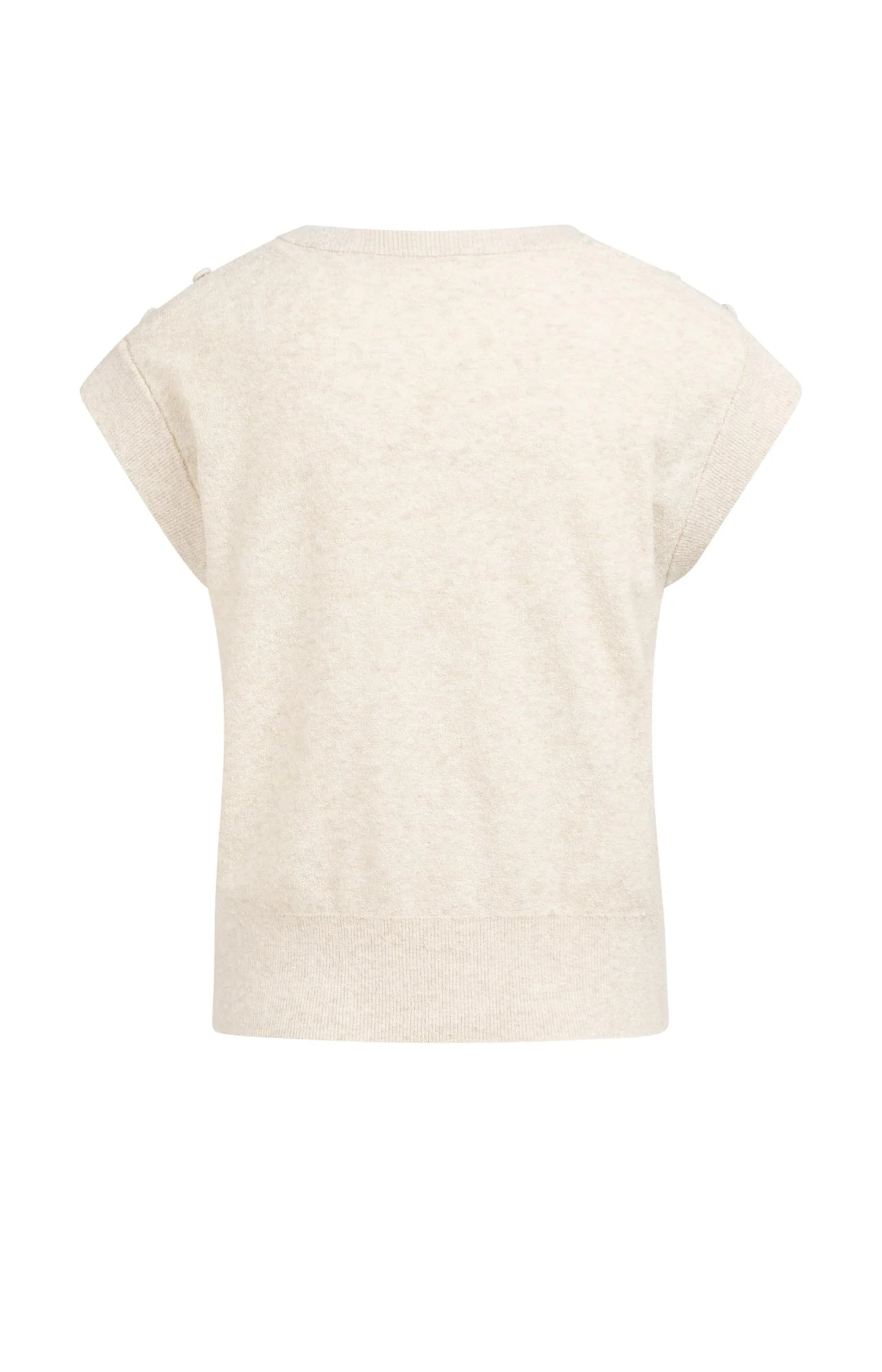 Sleeveless sweater with shoulder button details - Image 7