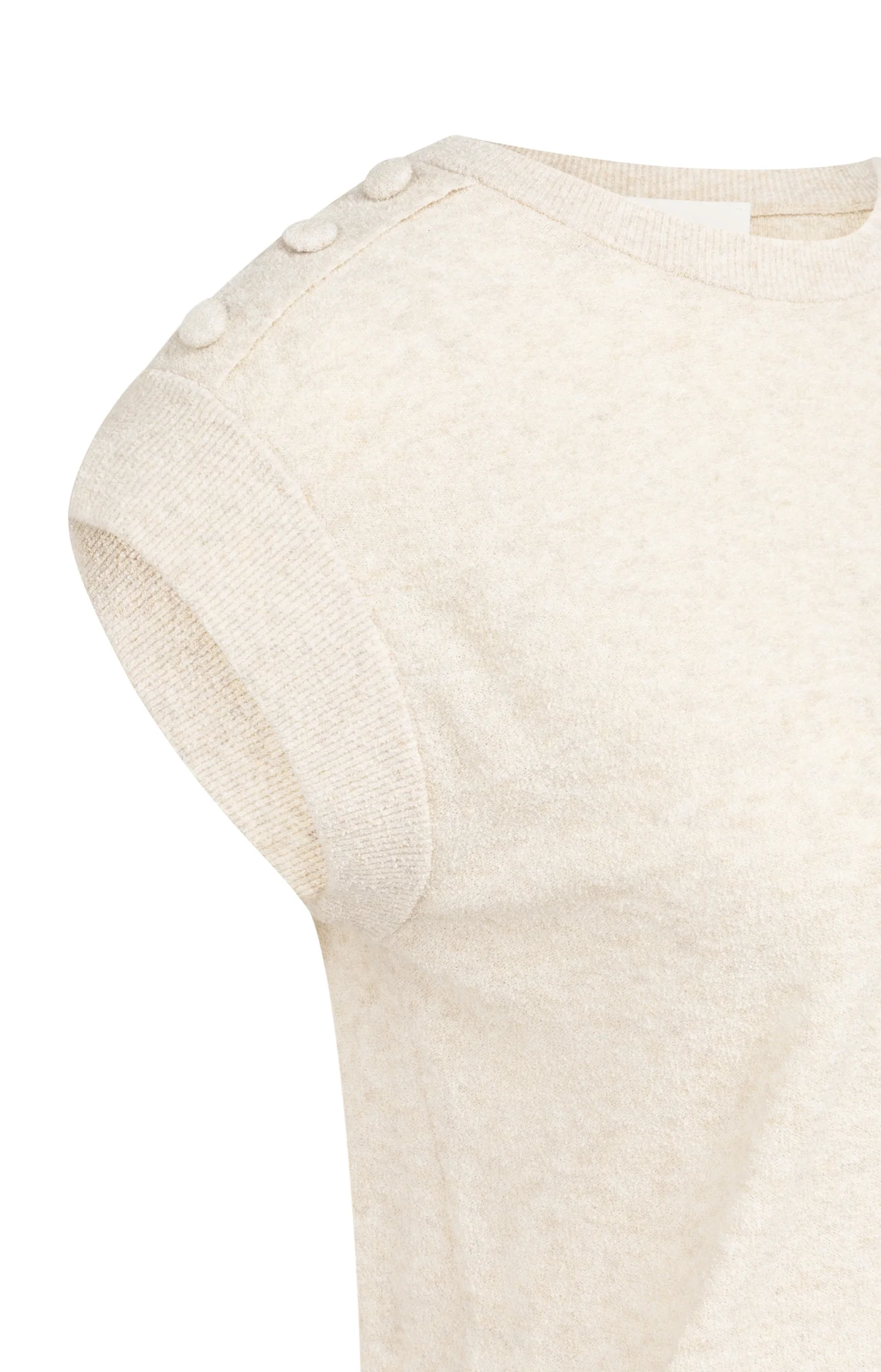 Sleeveless sweater with shoulder button details - Image 8