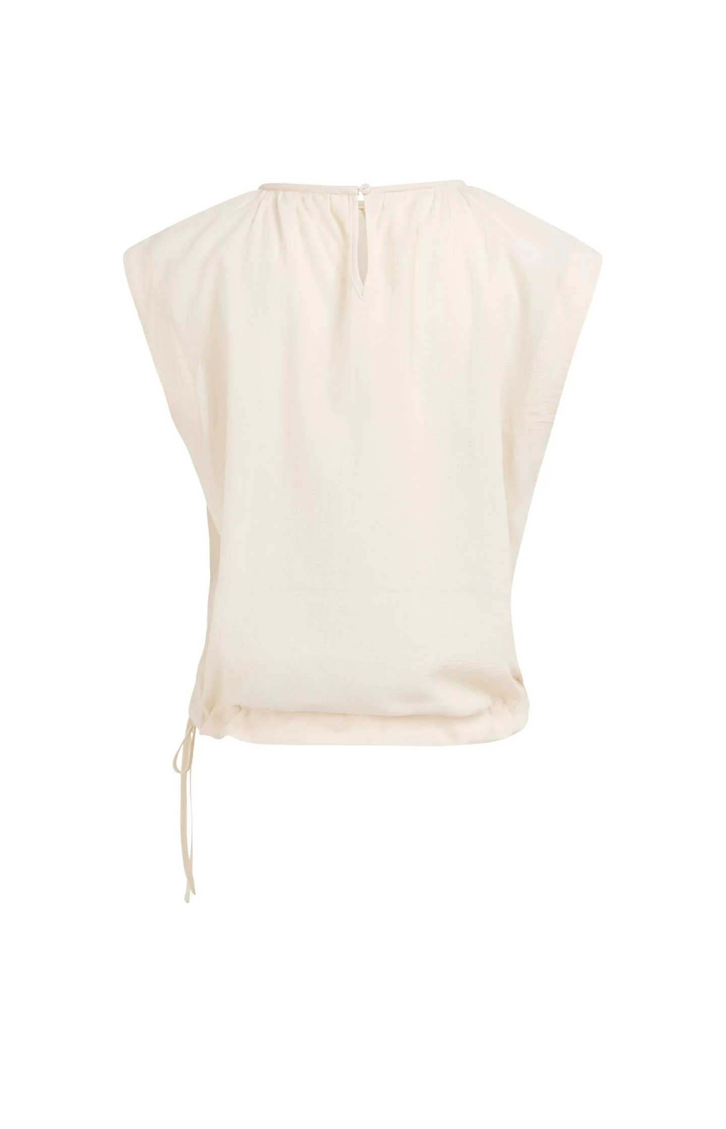 Sleeveless top with pleated neckline and drawstring - Image 8