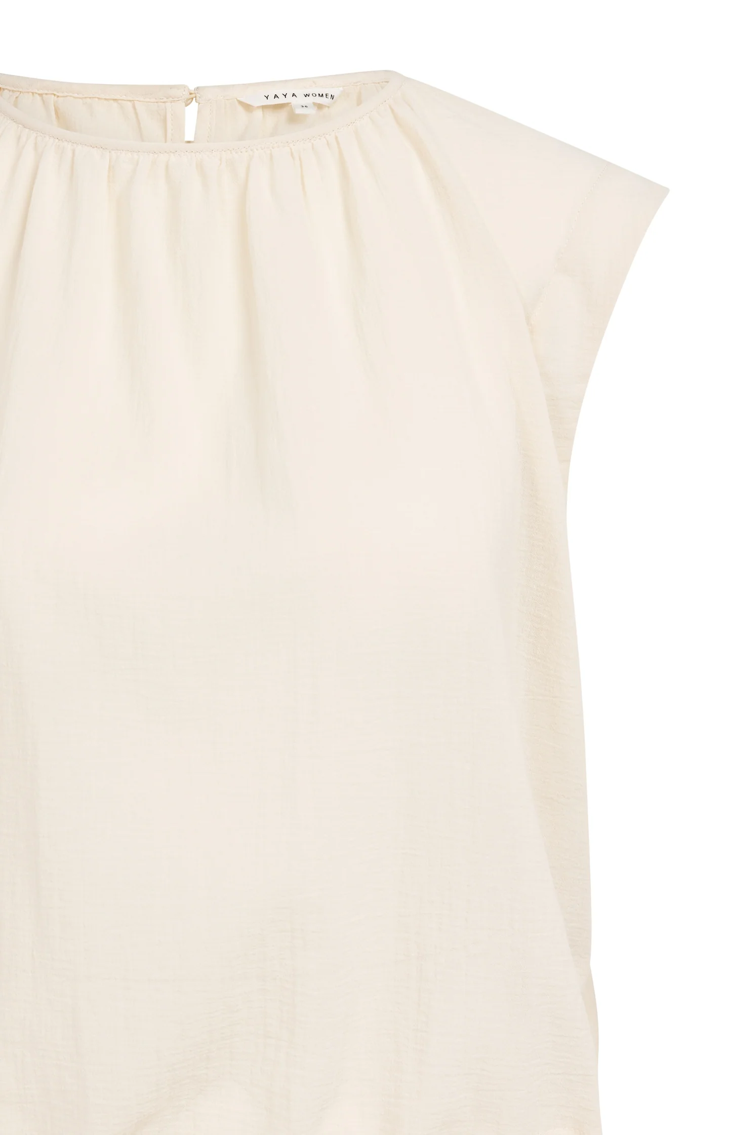 Sleeveless top with pleated neckline and drawstring - Image 9