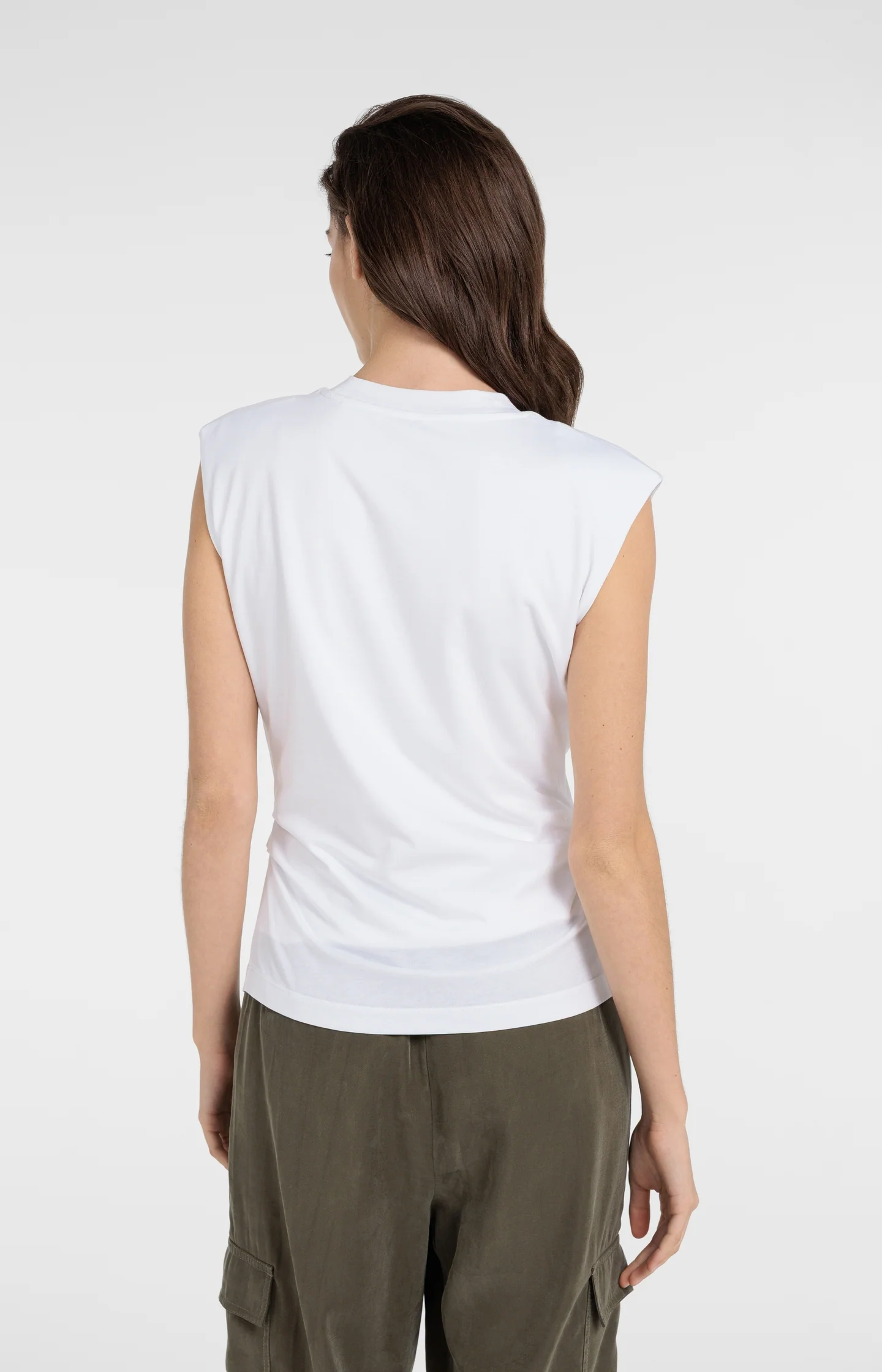 Sleeveless top with pleated sideseams - Image 3