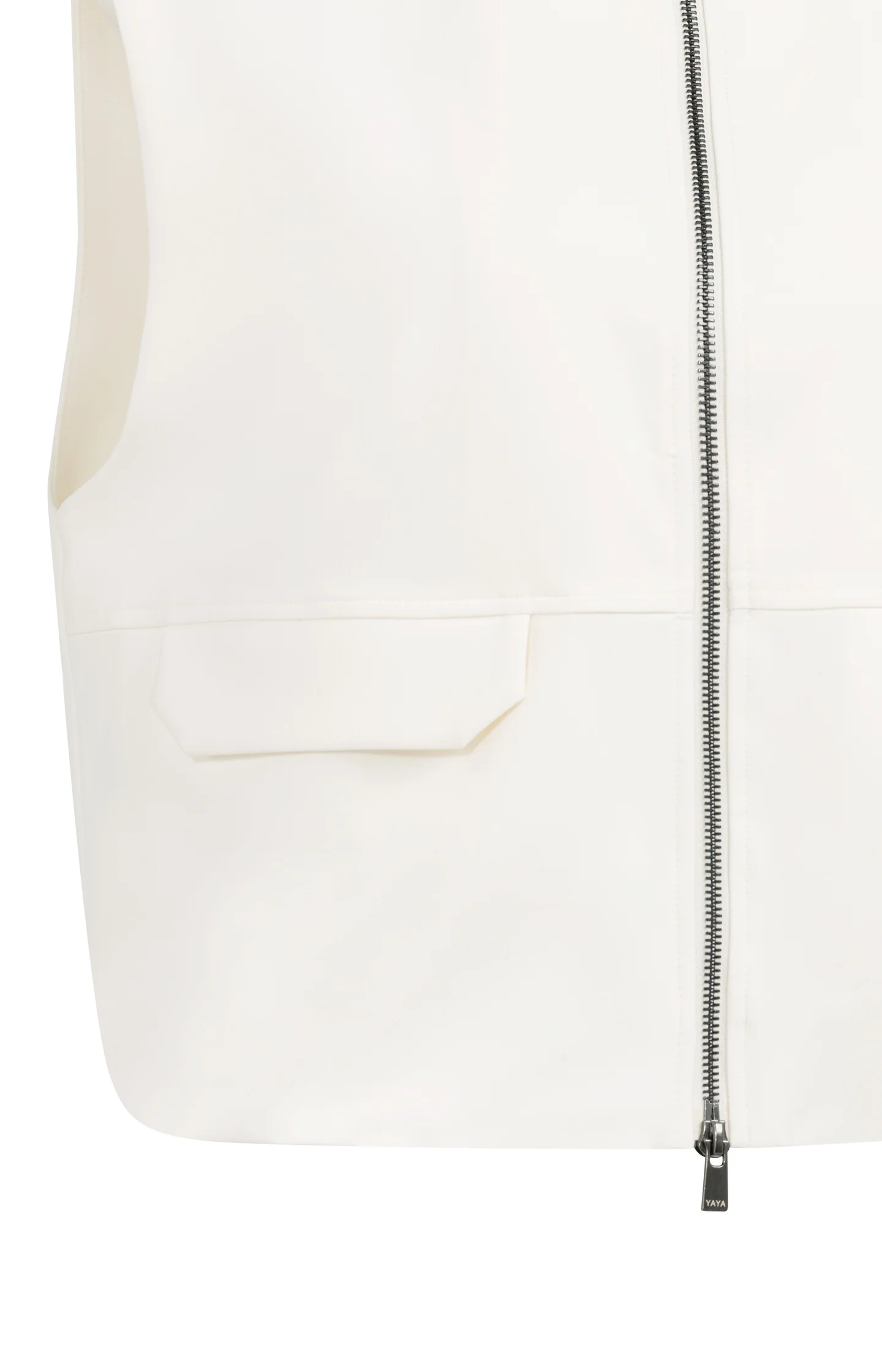 Sleeveless woven jacket with balloon-shaped hem - Image 10