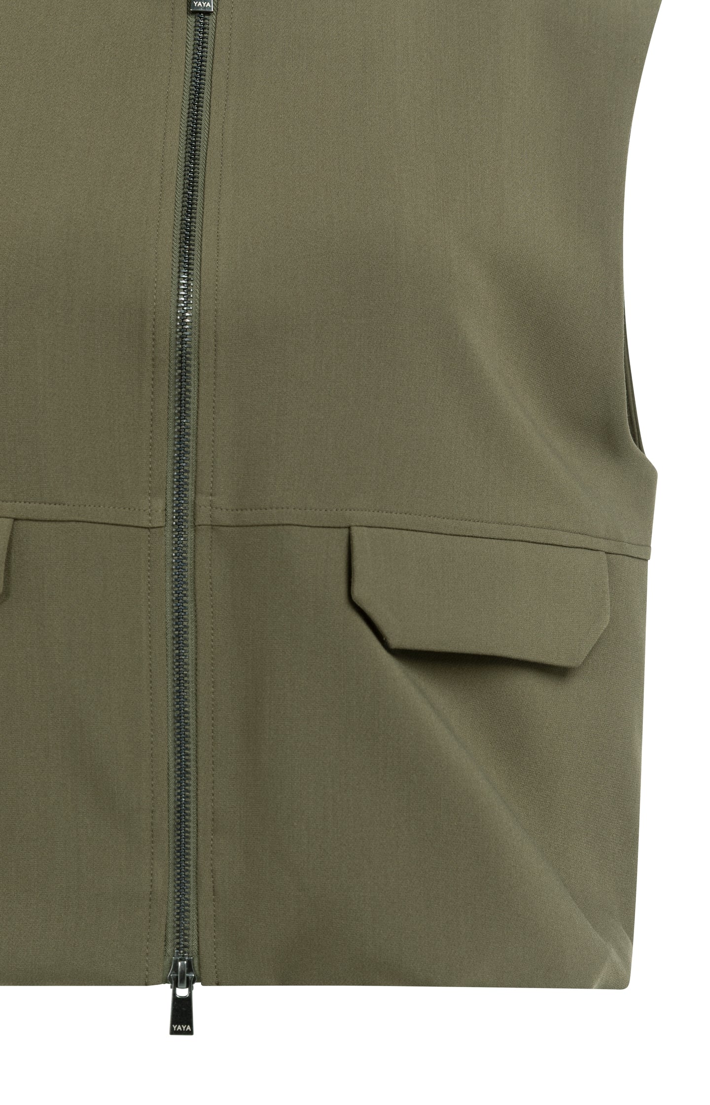 Sleeveless woven jacket with balloon-shaped hem - Image 11