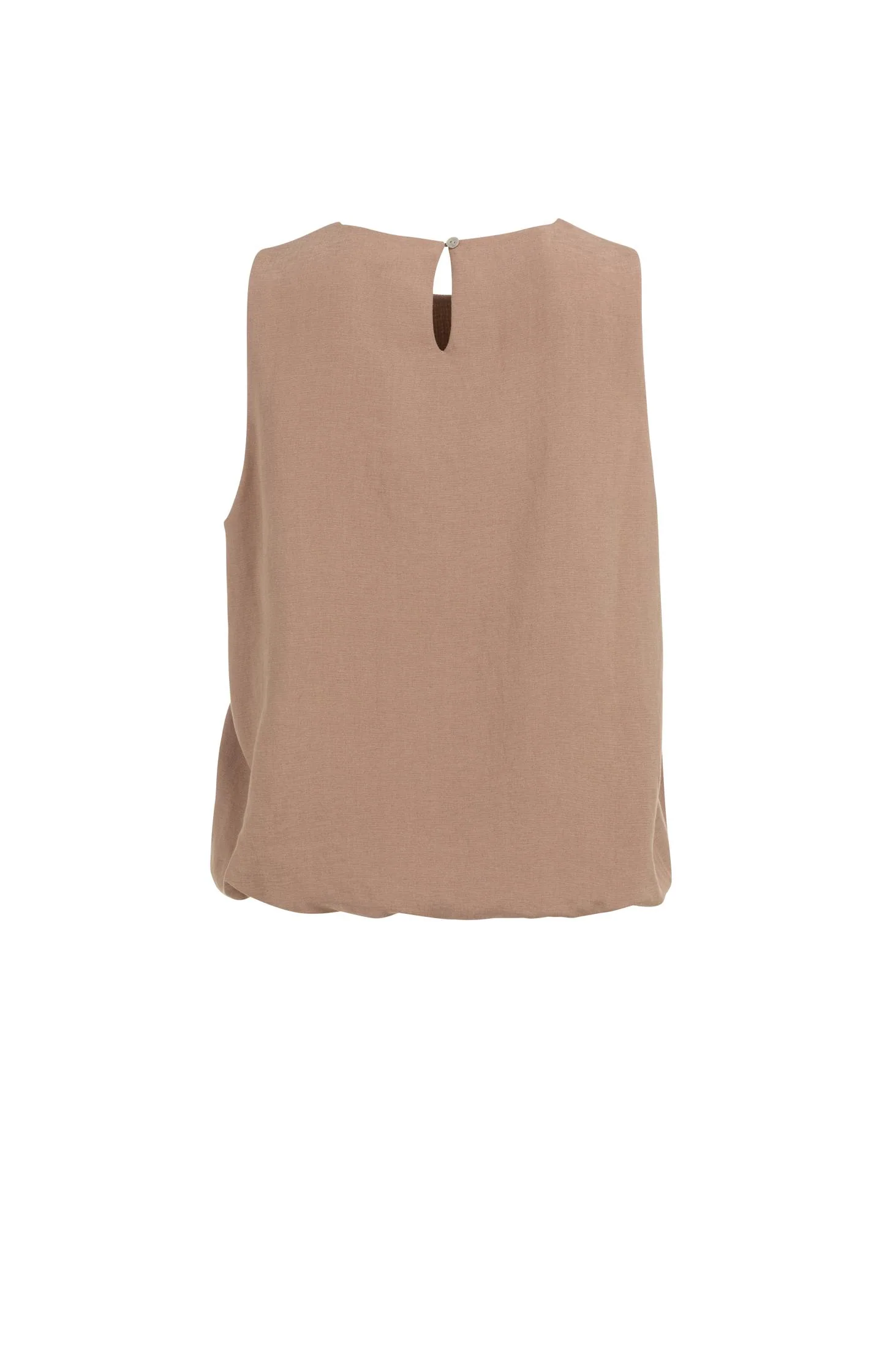 Sleeveless woven top with balloon hem - Image 8