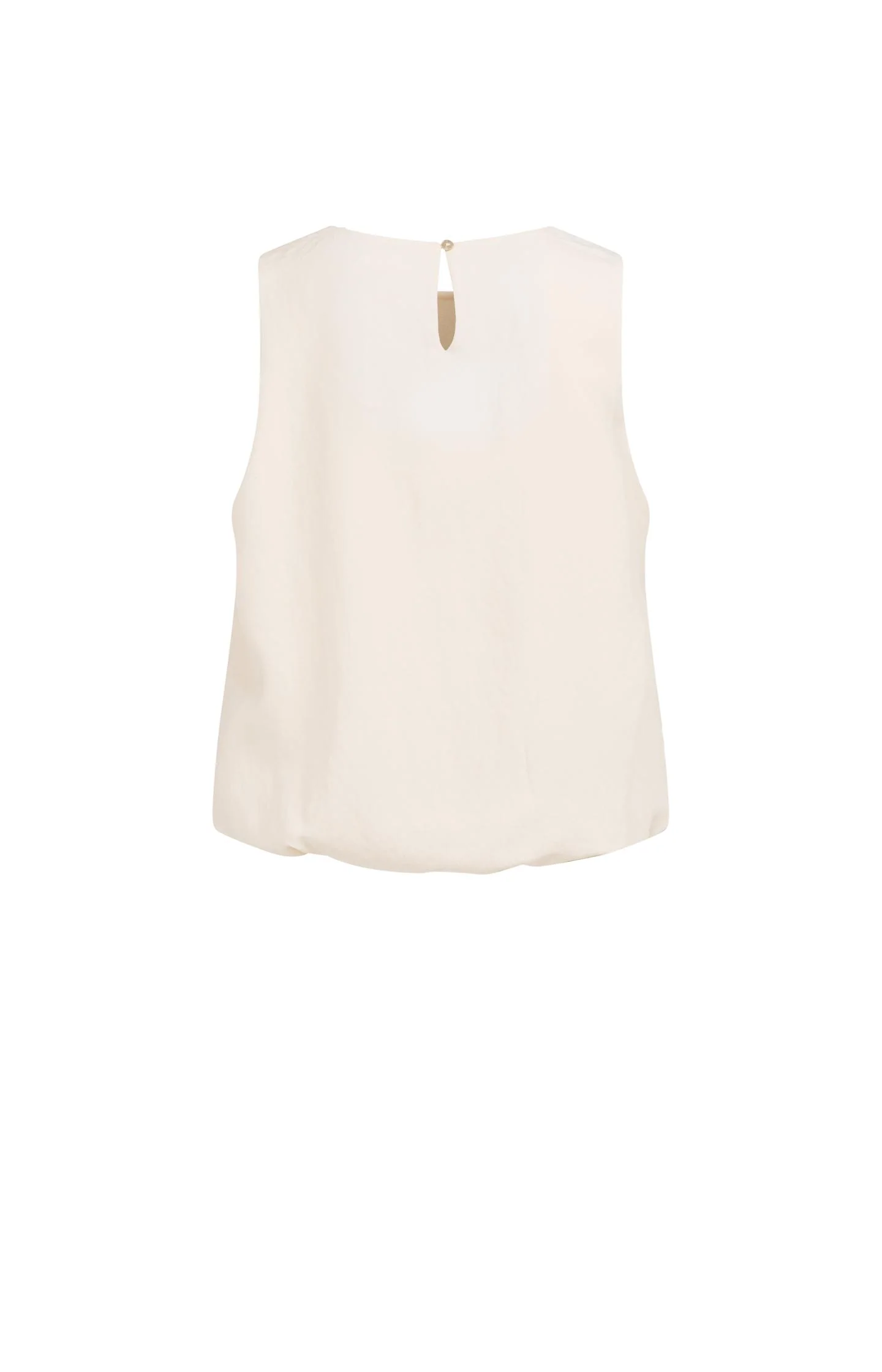 Sleeveless woven top with balloon hem - Image 7