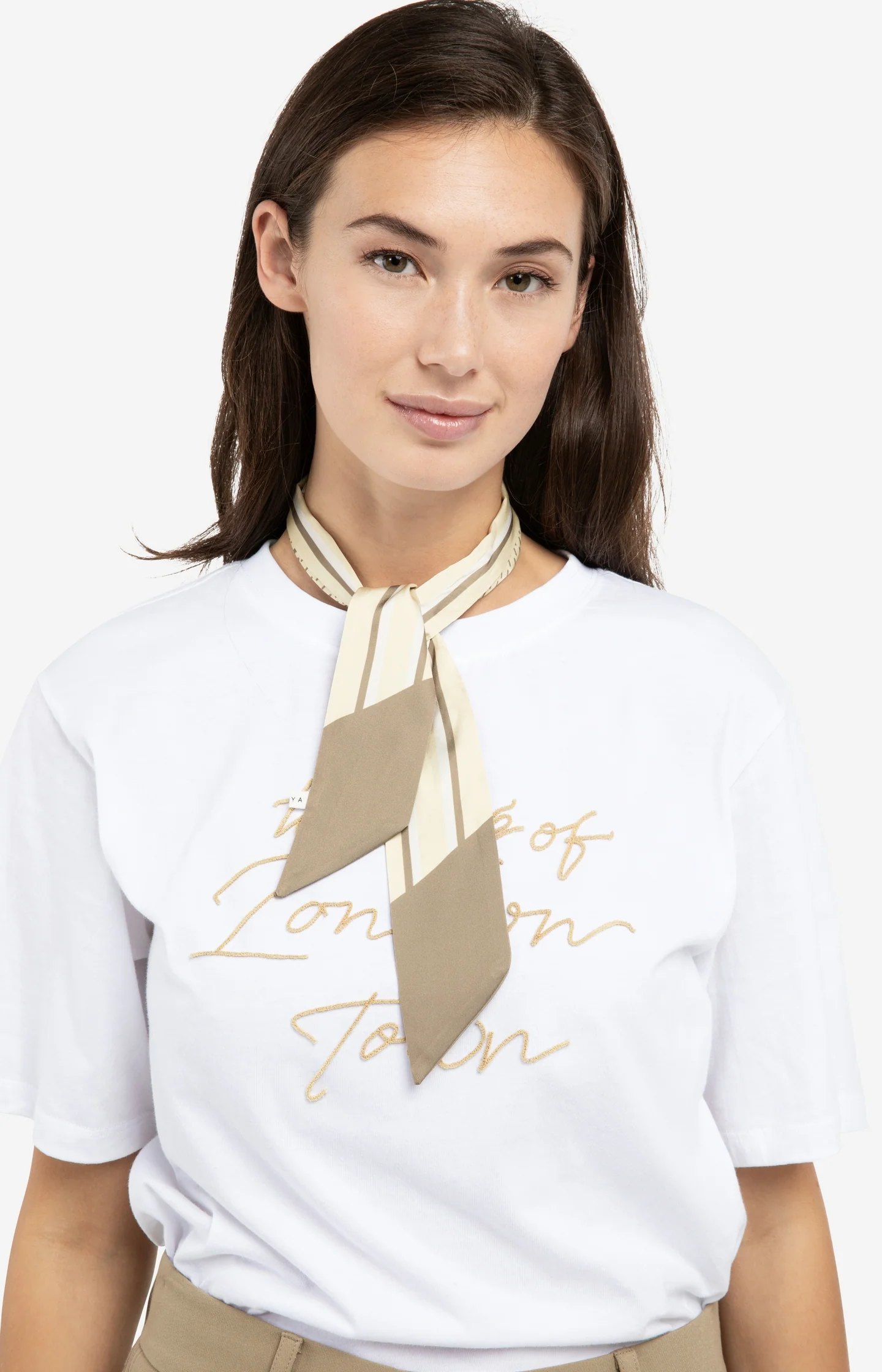 Small woven scarf with print the love of London Town - Image 4