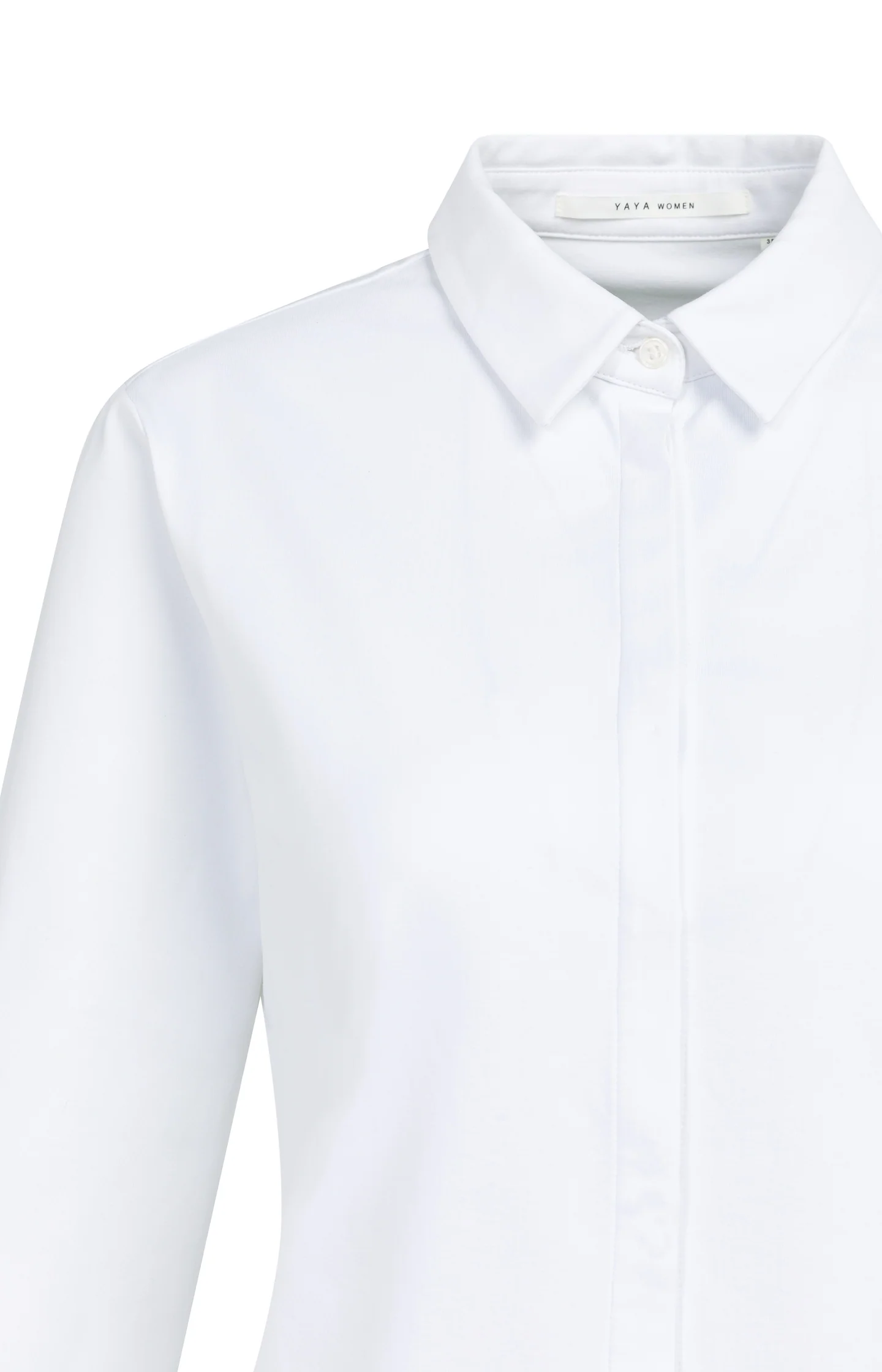 Basic fitted blouse with blind button closure - Image 3