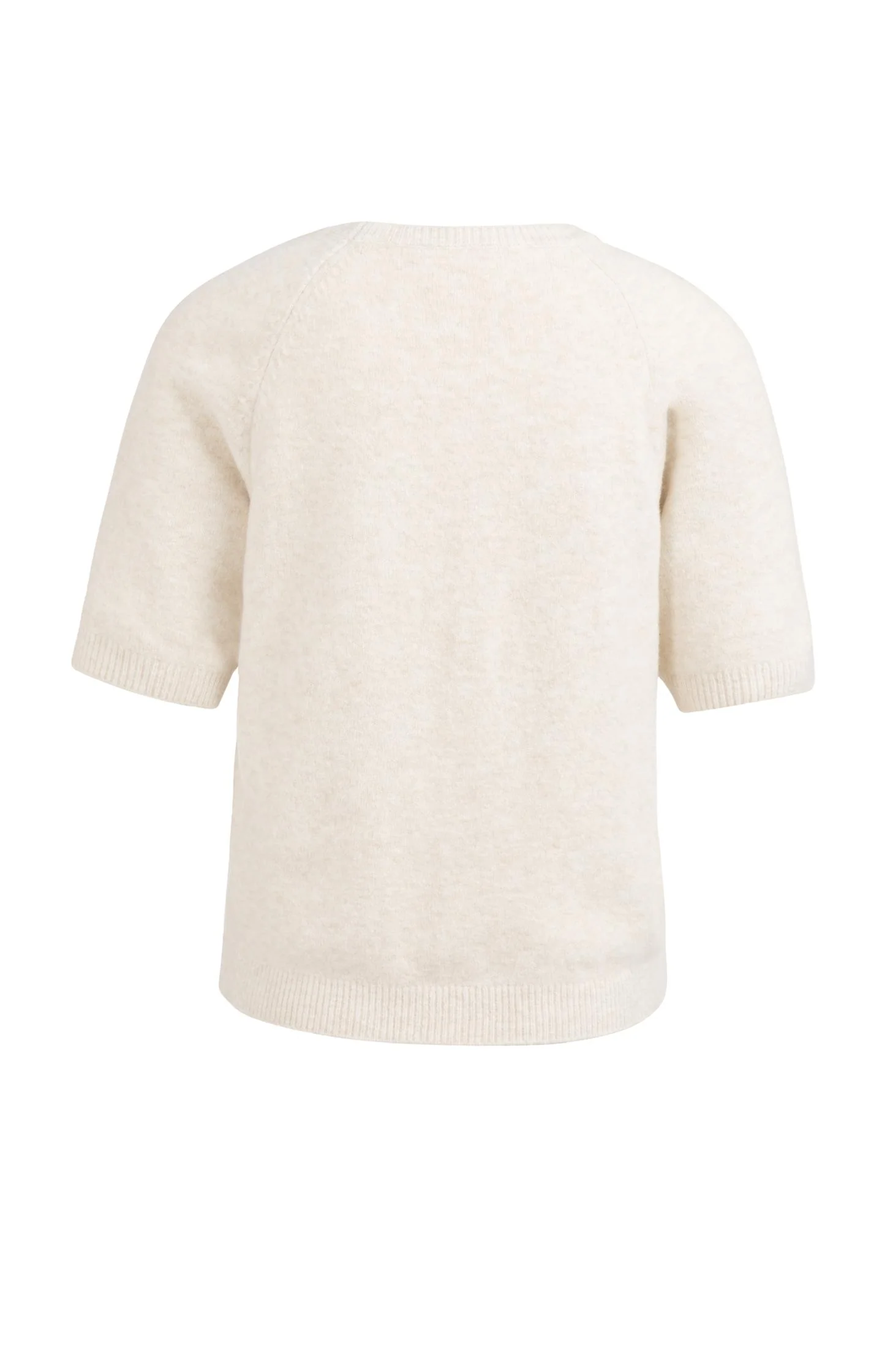 Soft sweater with short sleeves and round neckline - Image 8