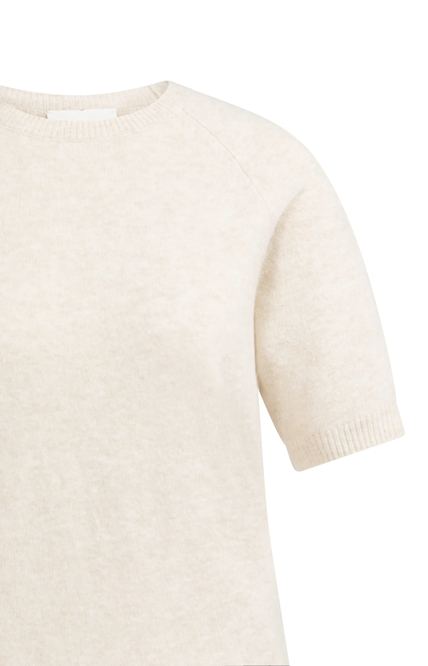 Soft sweater with short sleeves and round neckline - Image 9