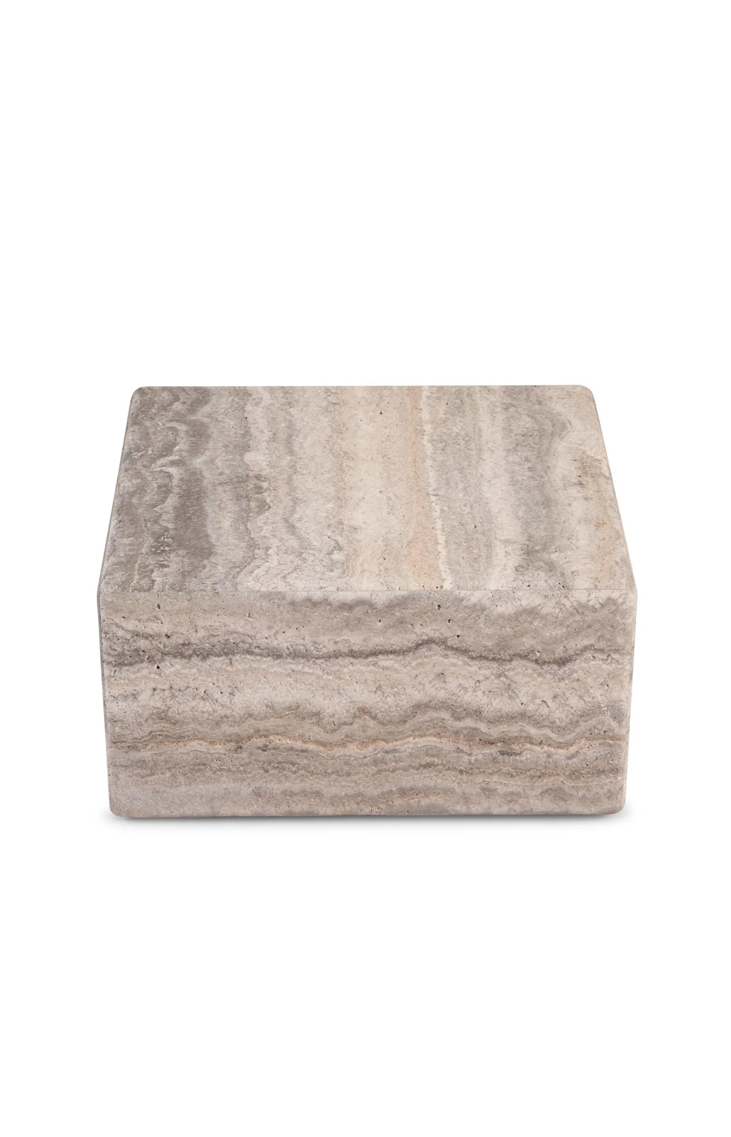Square natural stone side table - Image 2