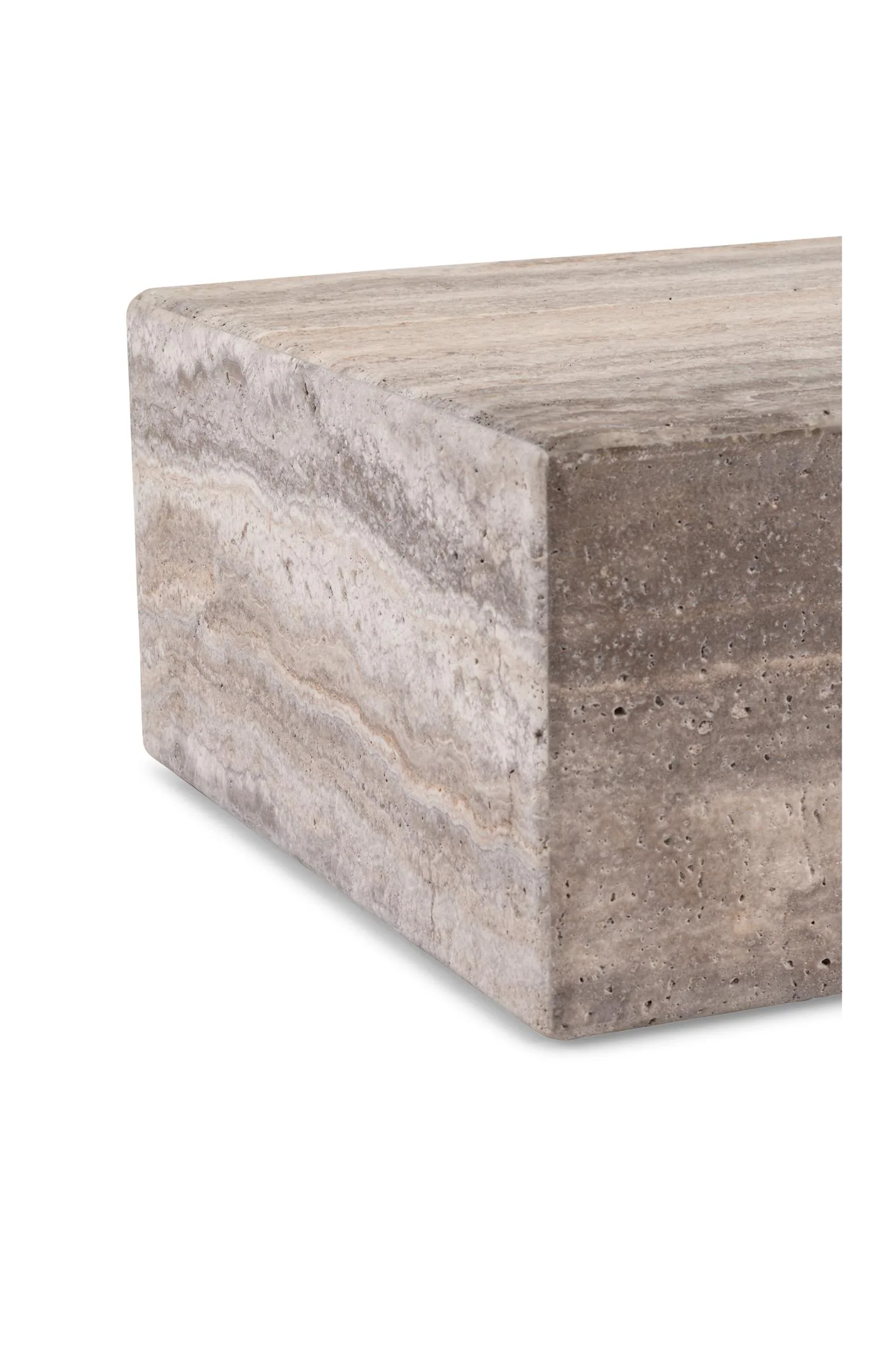 Square natural stone side table - Image 4
