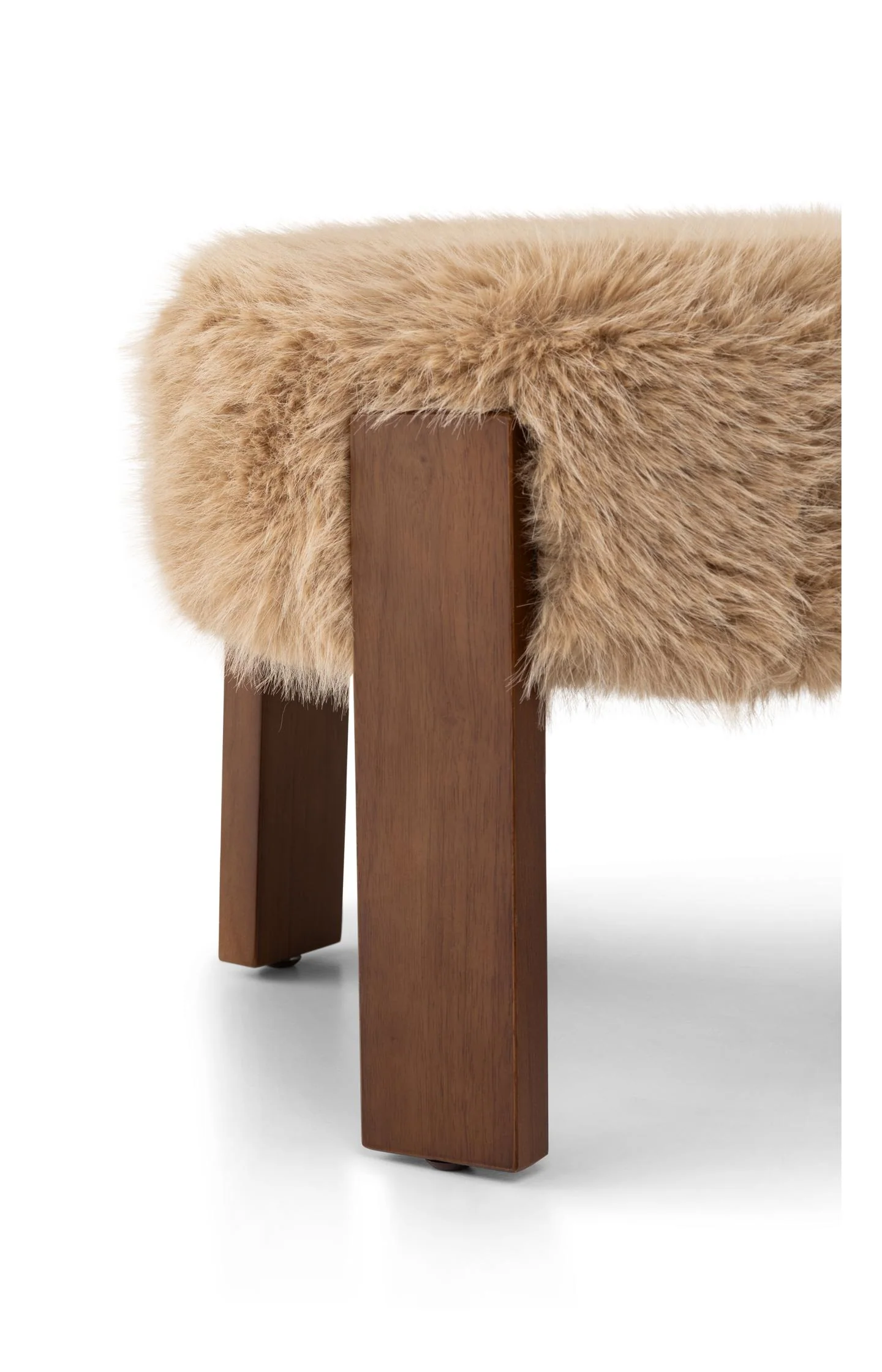 Stool with wooden legs and soft seat - Image 2