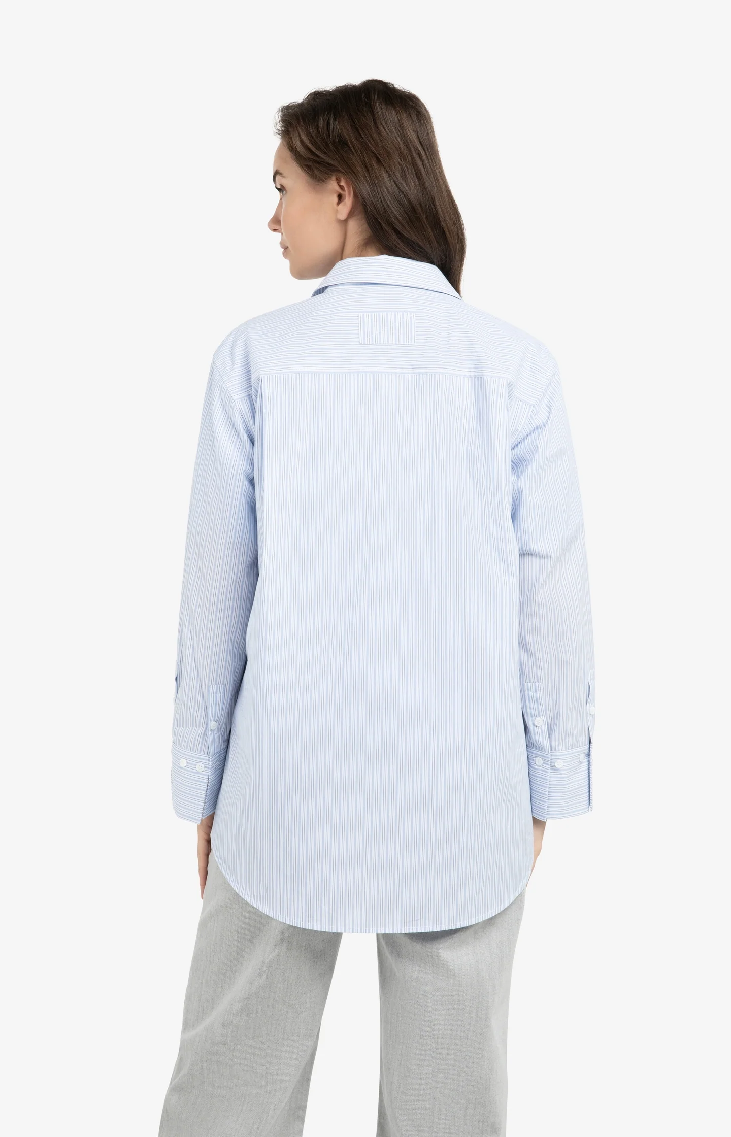 Striped boyfriend blouse with adjustable cuffs - Image 5