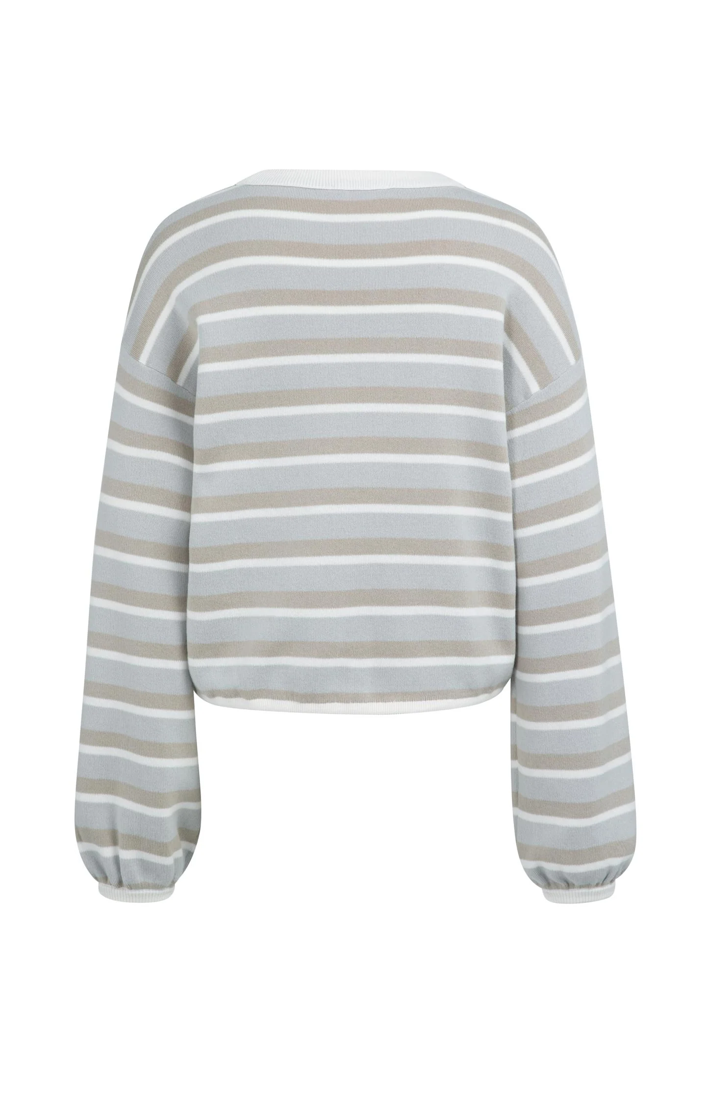 Striped sweater with drawstring hem - Image 7