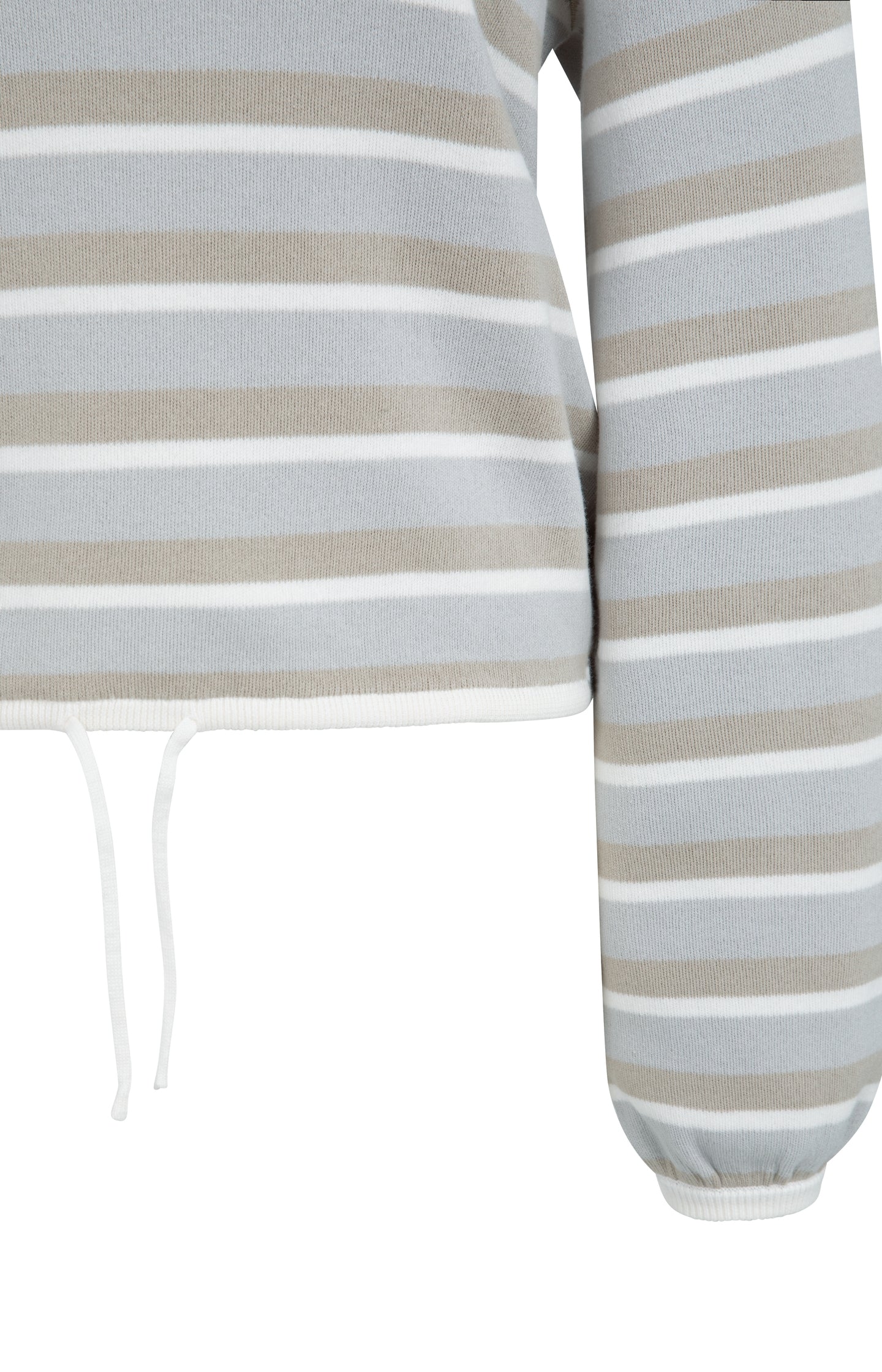 Striped sweater with drawstring hem - Image 8