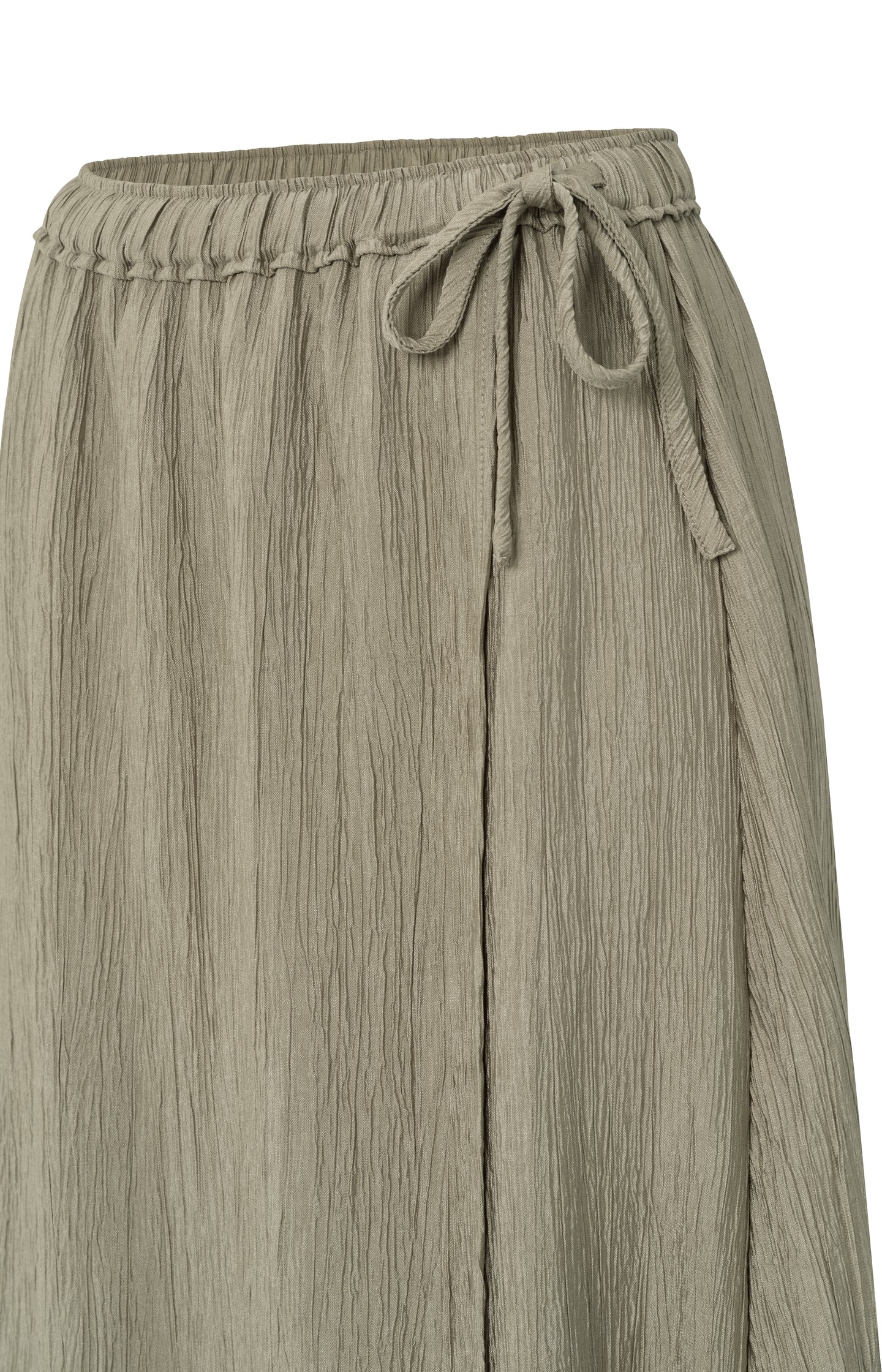 Structured midi skirt with tie detail and wrap look - Image 10