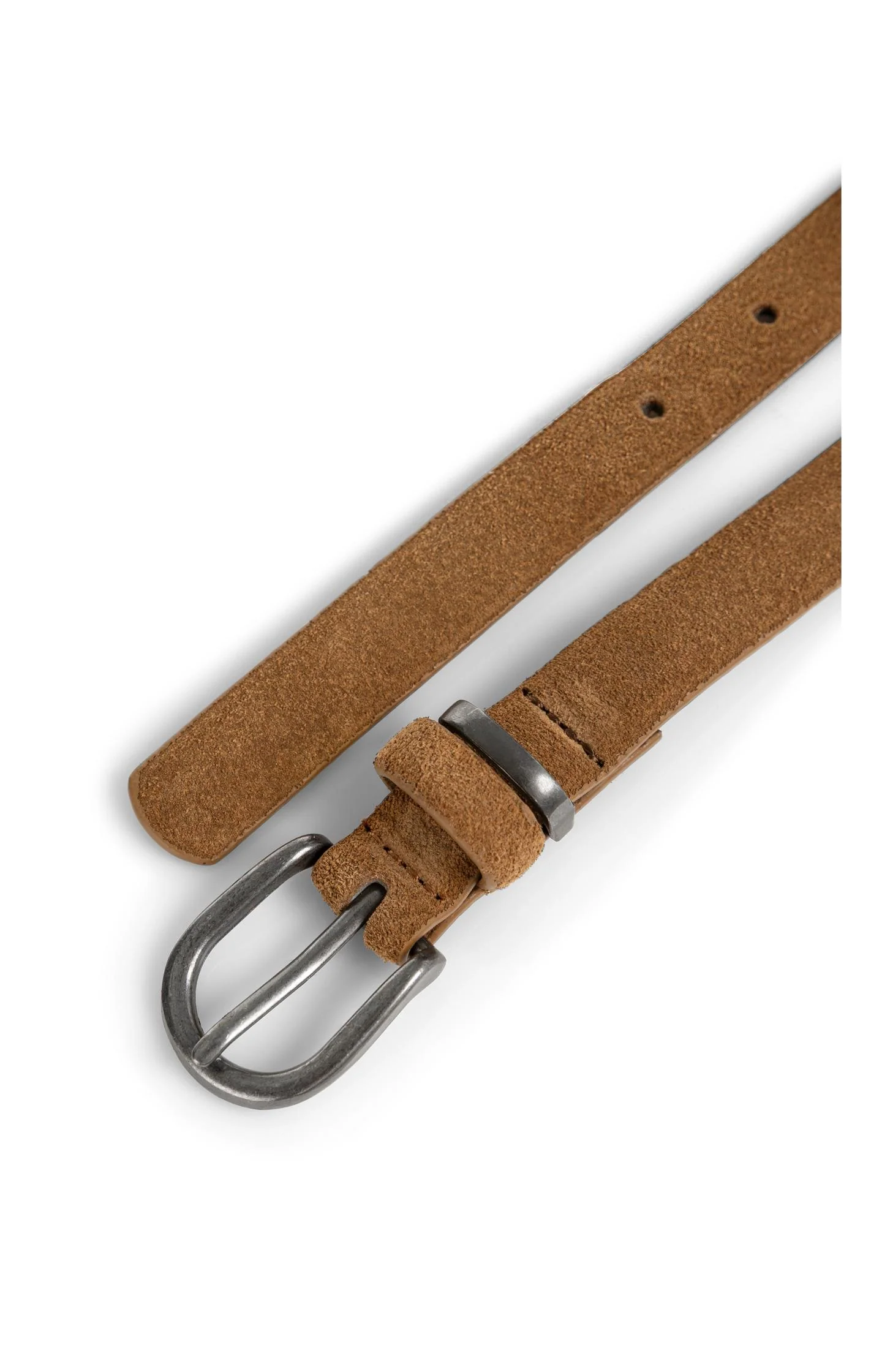 Suede belt with metal buckle - Image 2