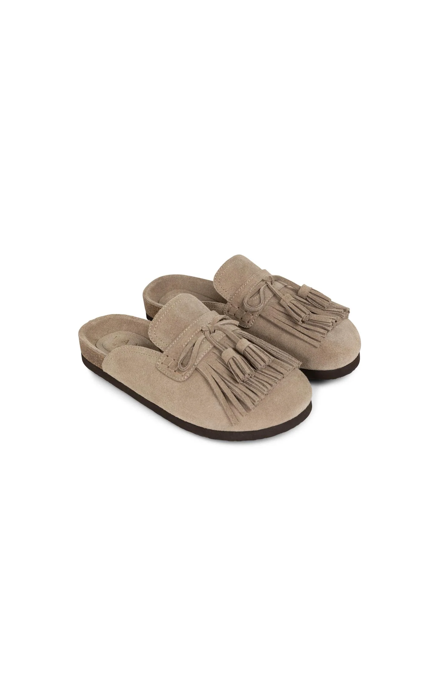Suede mules with tassels - Image 2