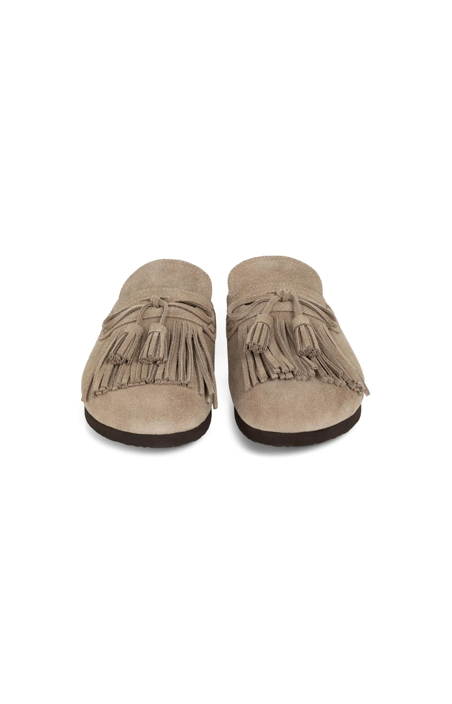 Suede mules with tassels - Image 3