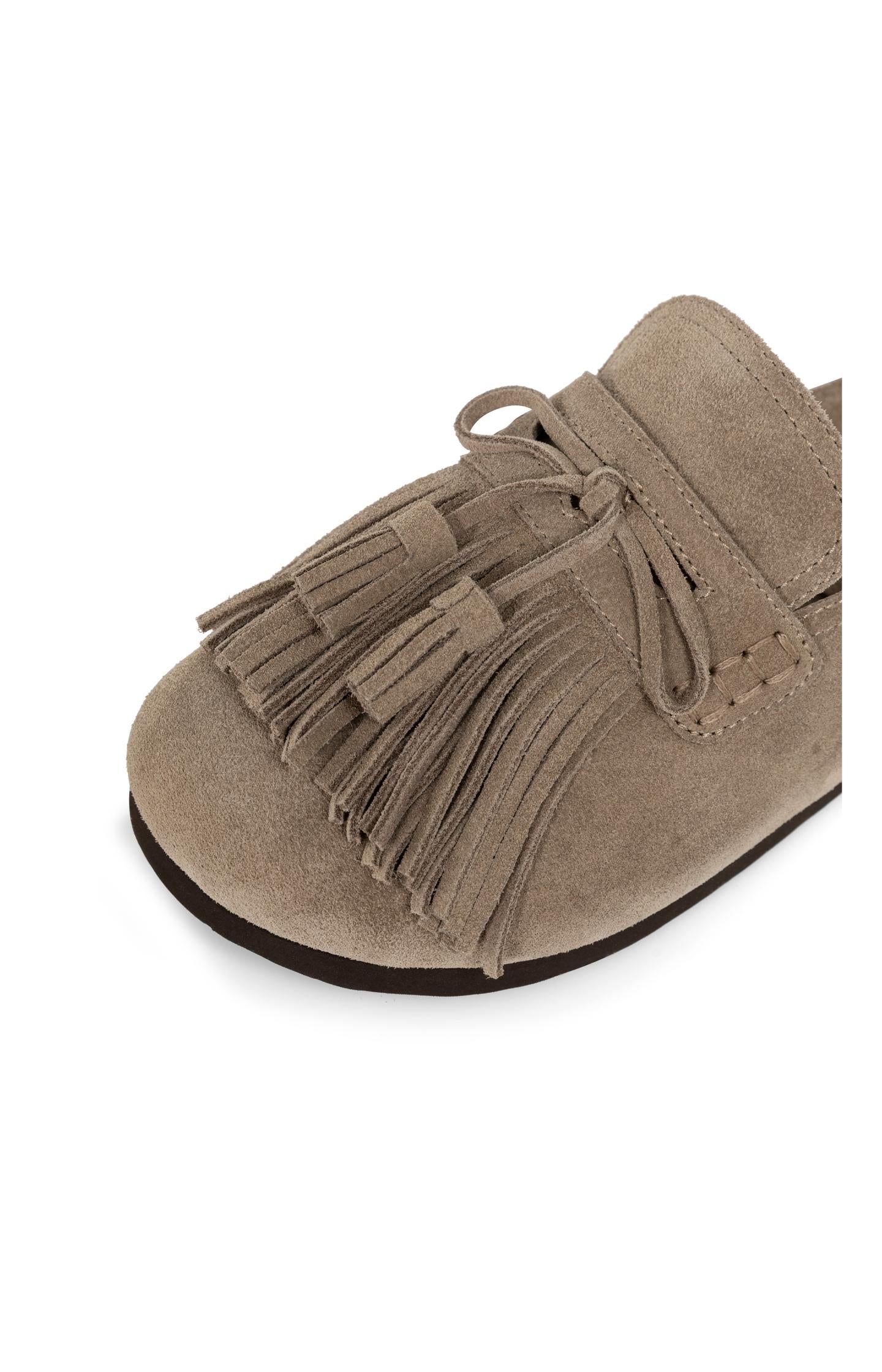 Suede mules with tassels - Image 5