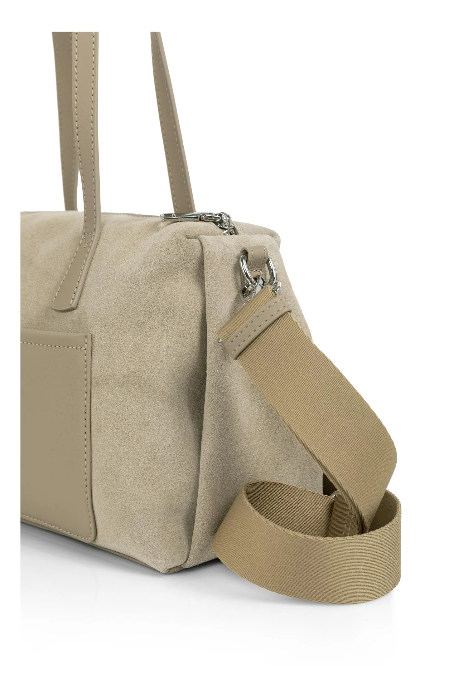 Suede utility bag with detachable shoulder strap - Image 4