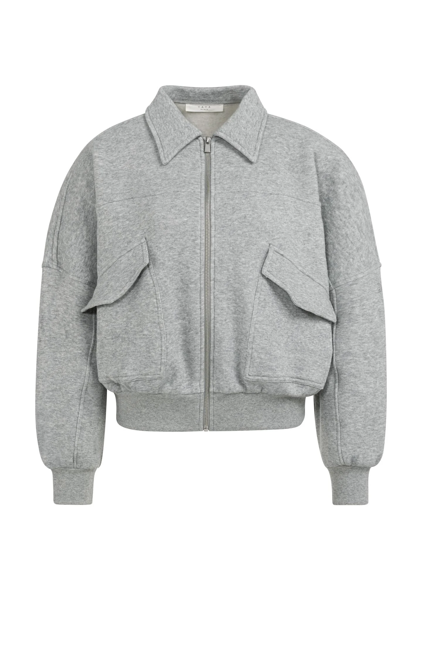 Sweat jacket with patch pockets and zip front closure - Image 2