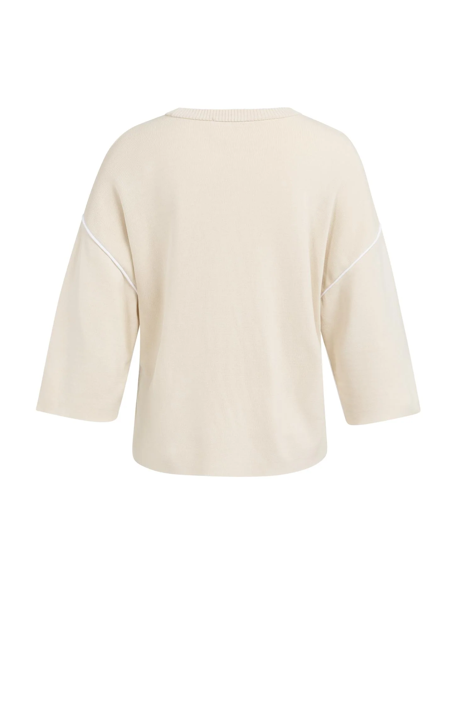 Sweater with 3/4 sleeves and contrasting seams - Image 8