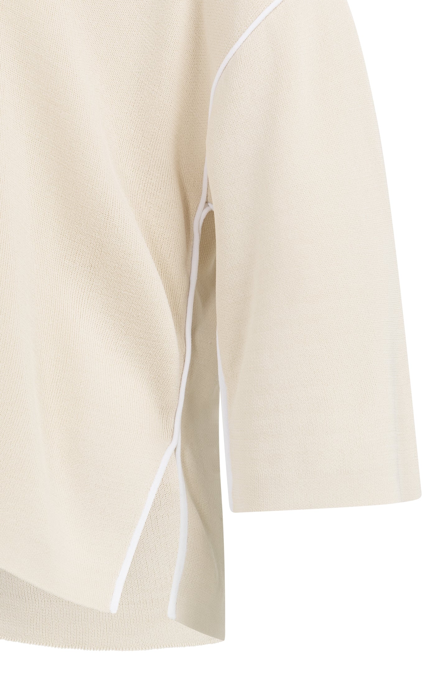 Sweater with 3/4 sleeves and contrasting seams - Image 9
