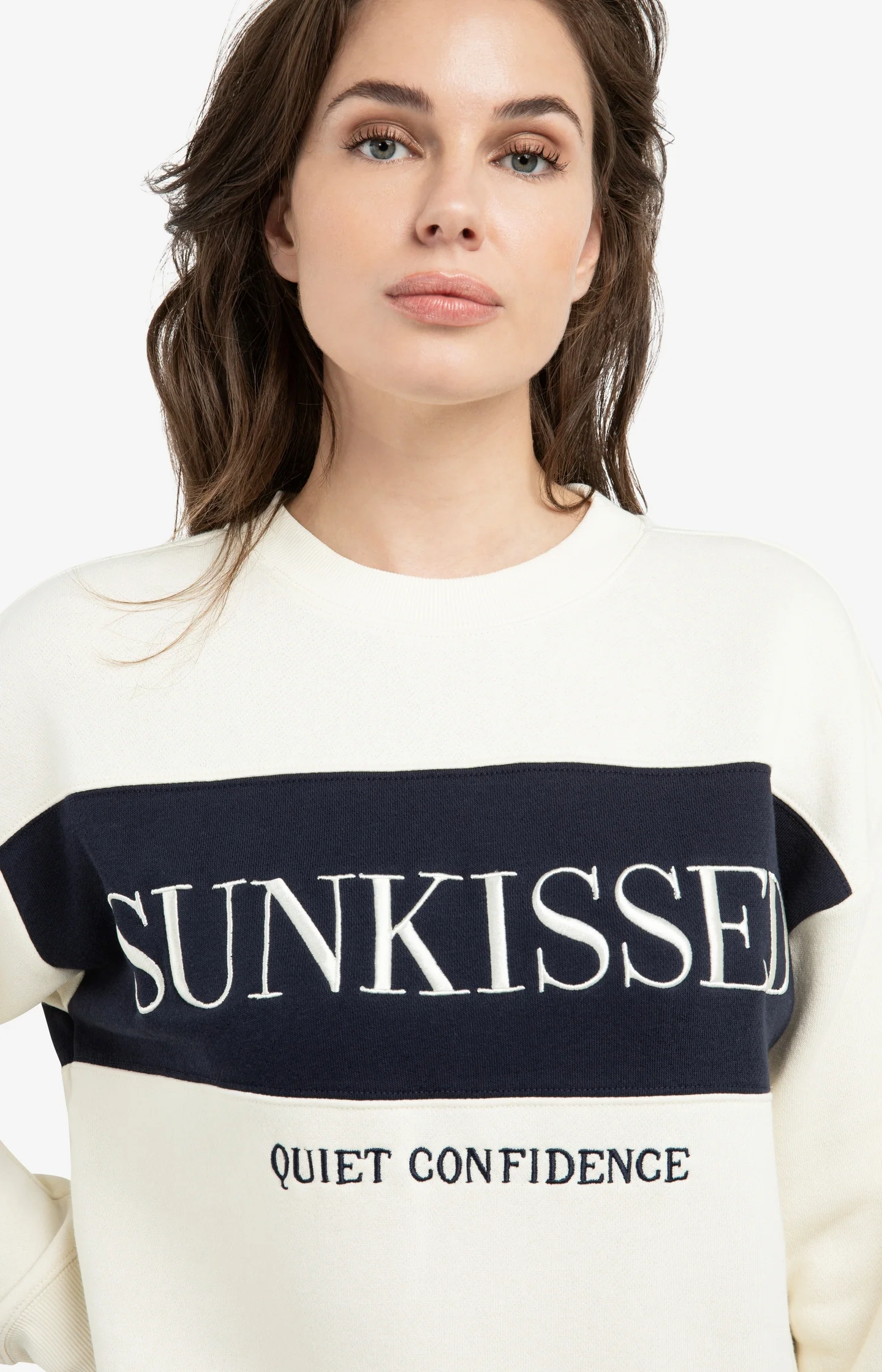Sweater with colorblock and front text - Image 5